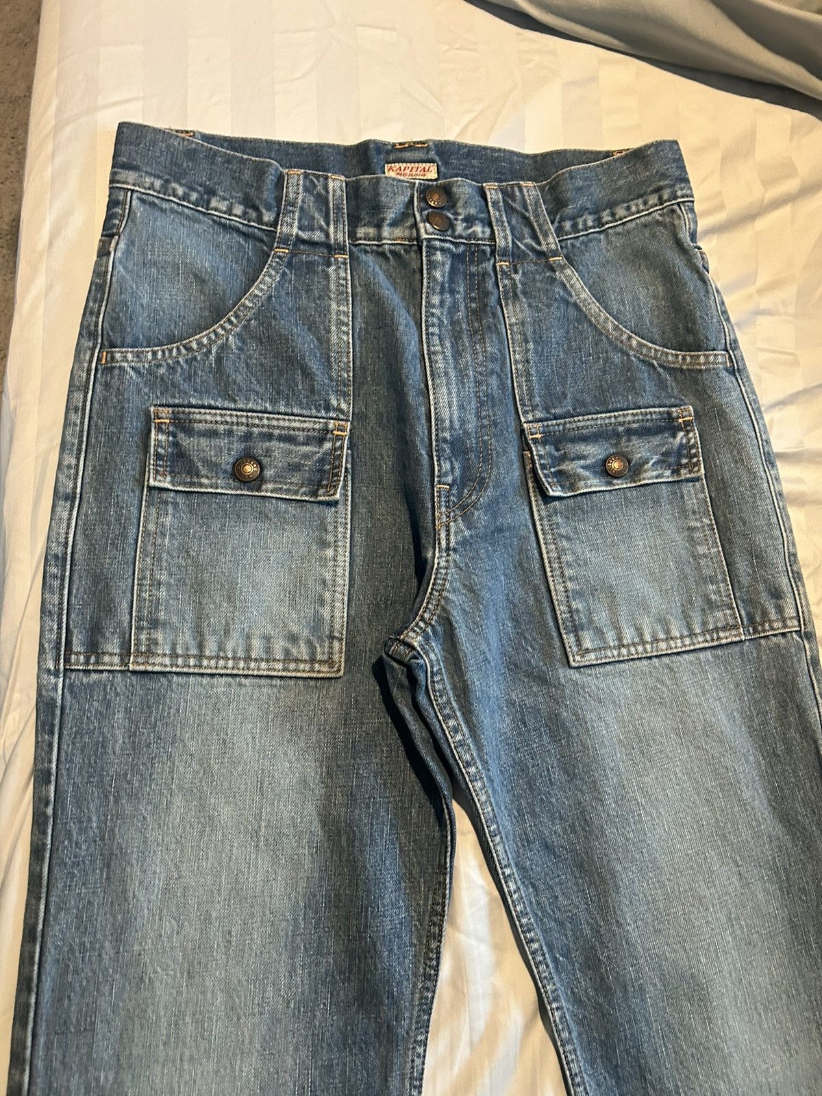 Japanese Brand × Kapital Kapital BUSH Flare Pants (CACTUS Embroidery) - Pro Size US 32 / EU 48 - 5 Thumbnail