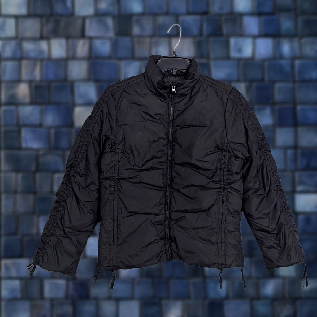 Vintage MODA INTERNATIONAL Womens Small Black Down Puffer Quilted Zip Jacket Size S / US 4 / IT 40 - 1 Thumbnail