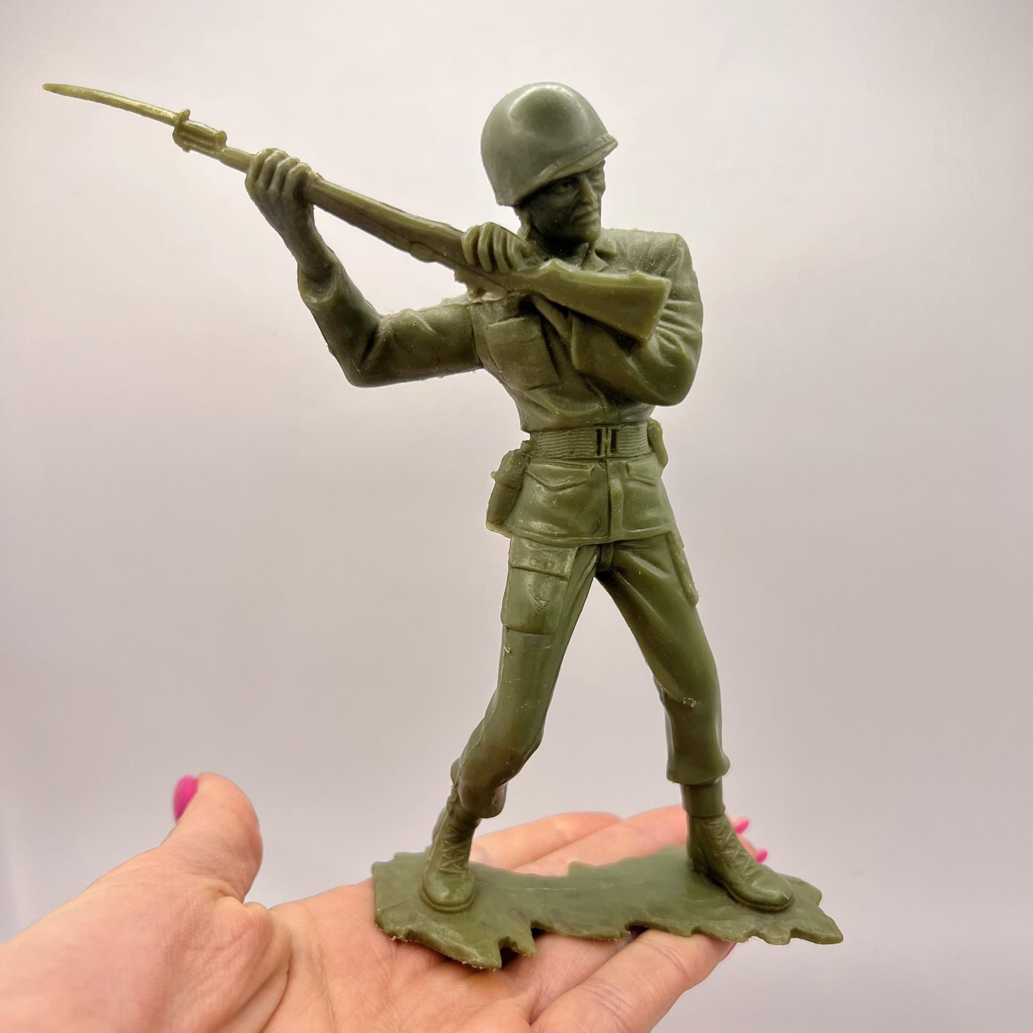 Vintage Tall Vintage Soviet Army Green Plastic Toy Soldier For Kids Size ONE SIZE - 1 Thumbnail