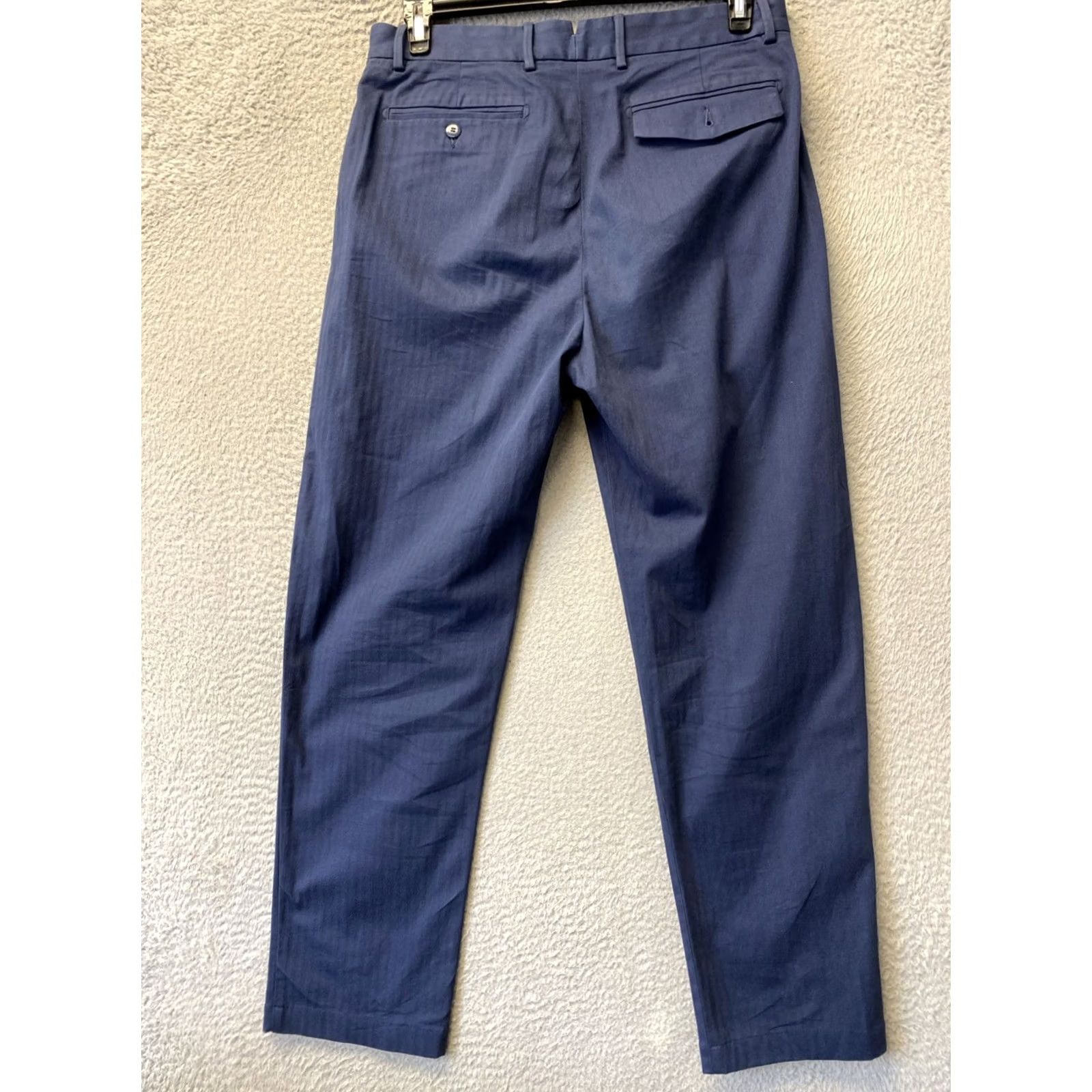 Vintage Spoke Pants Men’s 31x32 Blue Dress Pants Flat Front Classic Fit Workwear /0735 Size US 31 - 6 Thumbnail