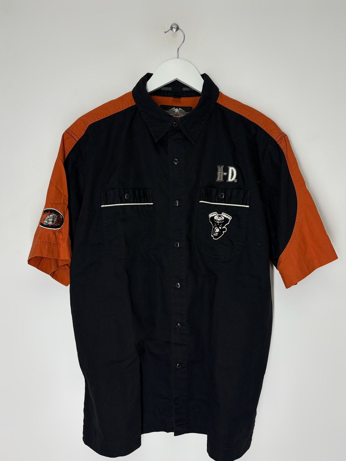 Harley Davidson Harley Davidson Shirt Short Sleeve Button Up Vintage Size US L / EU 52-54 / 3 - 2 Thumbnail
