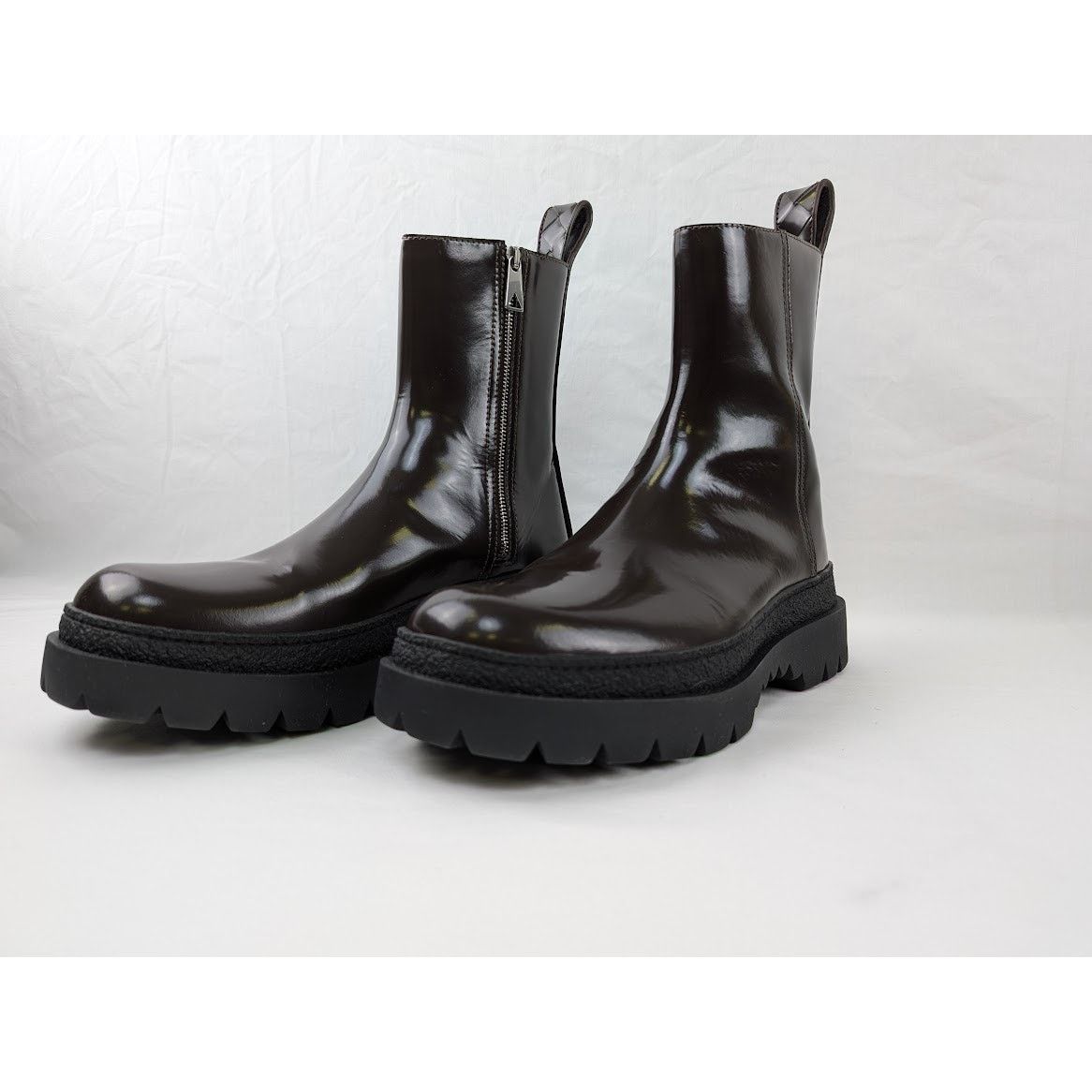 Bottega Veneta o1rshd1 Texas Calf Highway Ankle Boot in Fondant/Black Size US 10 / EU 43 - 5 Thumbnail