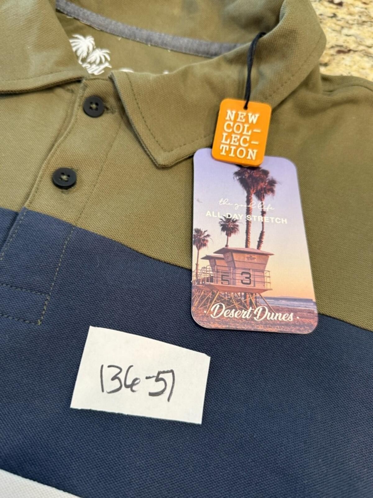 Other Desert Dunes short sleeve polo shirt neutral color block M Size US M / EU 48-50 / 2 - 9 Thumbnail