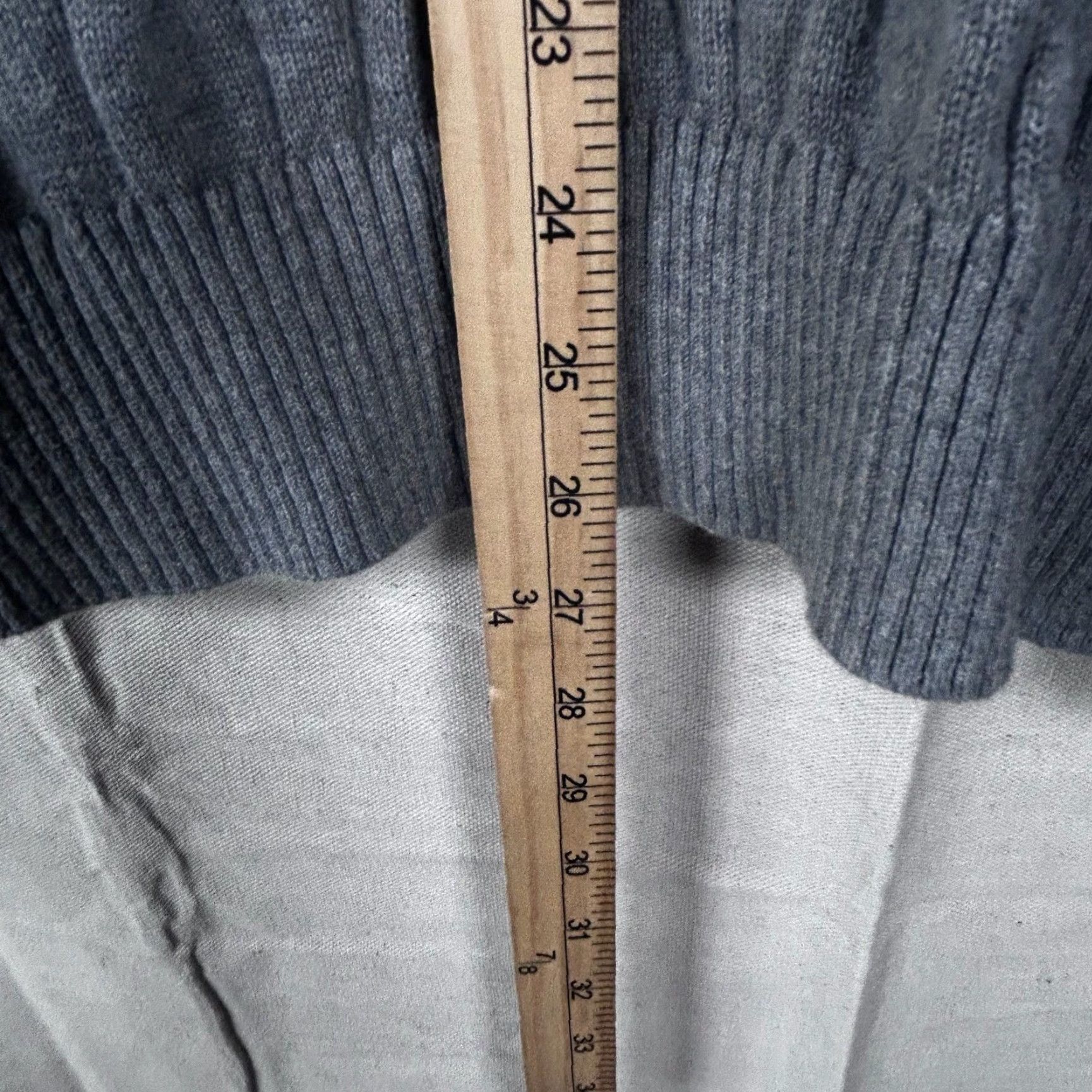 Tommy Hilfiger Tommy Hilfiger Mens Gray Cable Knit Crewneck Sweater Size L Logo Cotton Pullover Knit Crew Neck Casual Womens? Mens Size US L / EU 52-54 / 3 - 5 Thumbnail