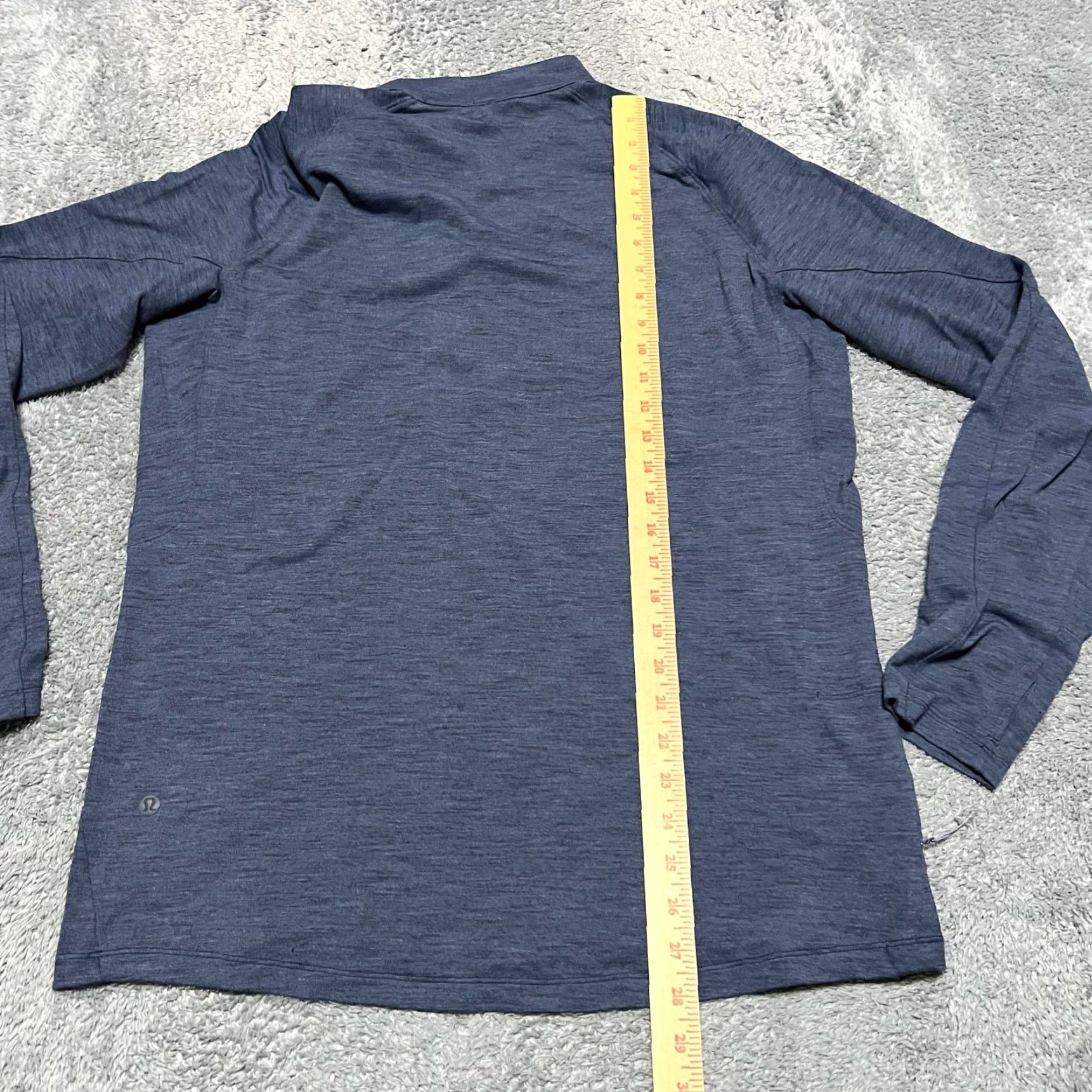 Lululemon Lululemon Shirt Mens Large Surge Warm Half-Zip Heathered Blue M3DH0S Size US L / EU 52-54 / 3 - 5 Thumbnail