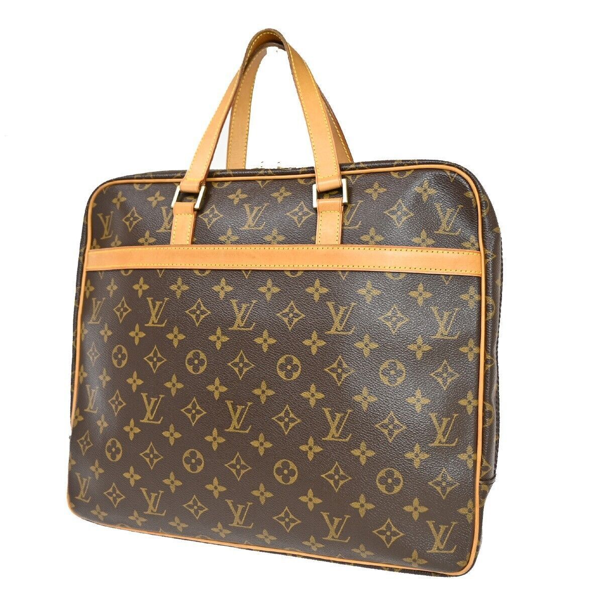 image of Louis Vuitton Porte Document Pegase Handbag in Brown, Women's
