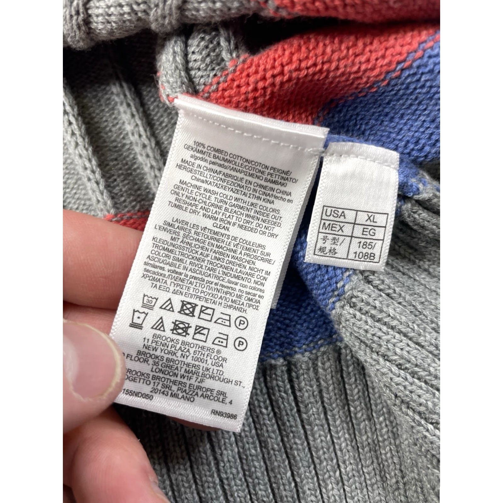 Brooks Brothers Brooks Brothers Tennis Sweater Pullover Gray Cotton Size XL Knit NWT Men Size US XL / EU 56 / 4 - 7 Thumbnail