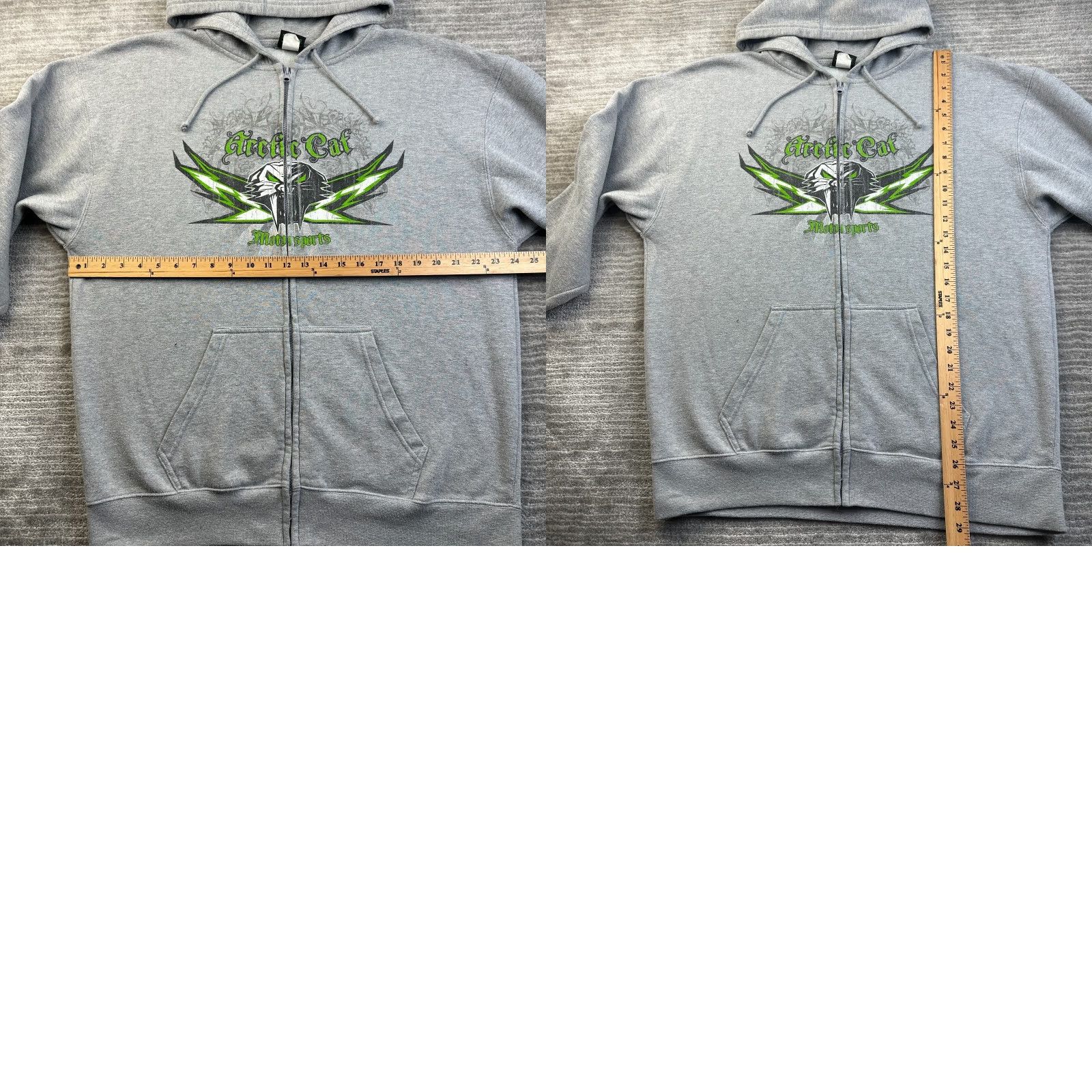 Vintage VINTAGE Articwear Hoodie Mens XL Gray Graphic Print Full Zip Hooded Pockets Crew Neck 2000s Size US XL / EU 56 / 4 - 8 Thumbnail