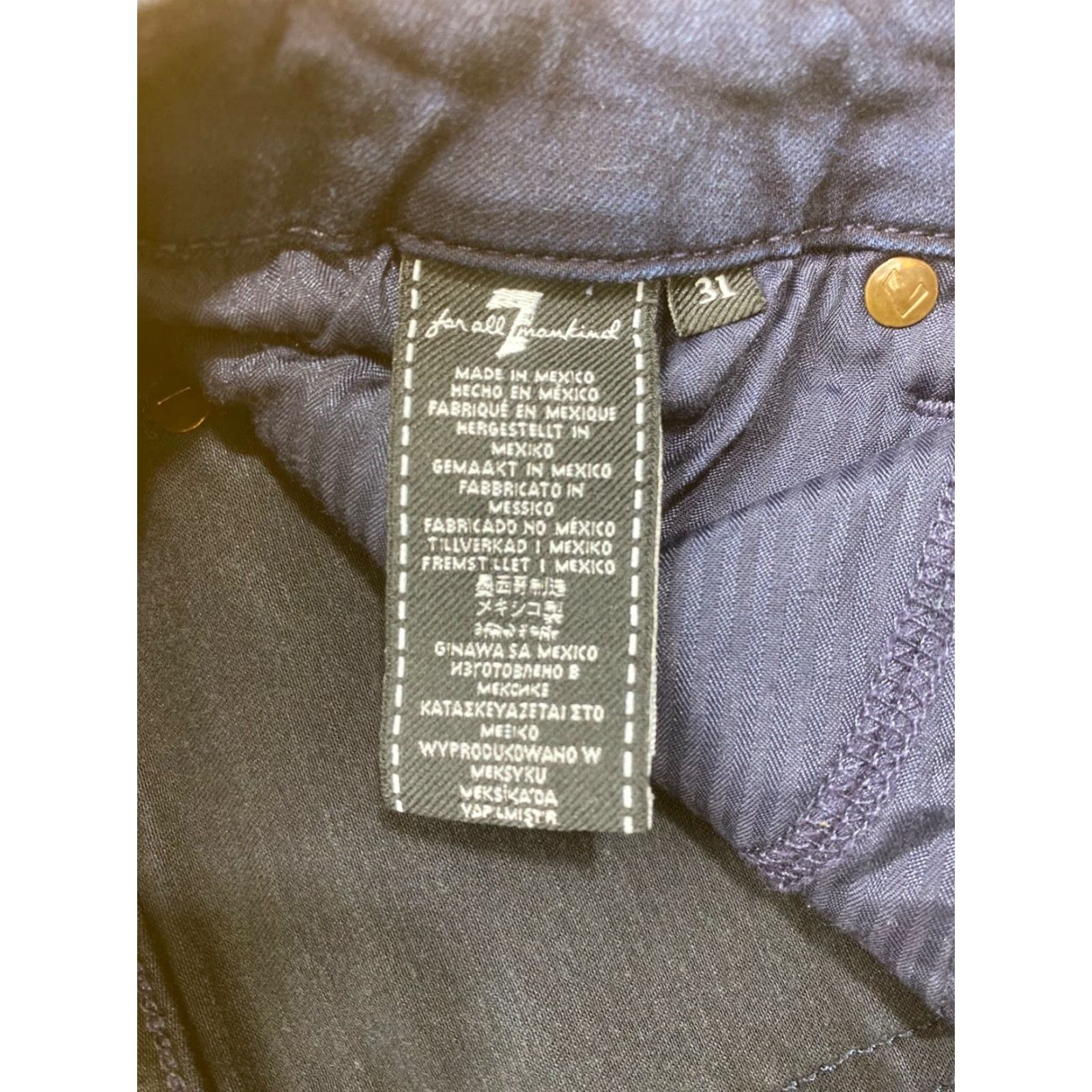 7 For All Mankind 7 for all Mankind Jeans Skinny Womens 31 Blue Casual Ankle Stretch #8059 Size 24" / US 00 / IT 34 - 5 Thumbnail
