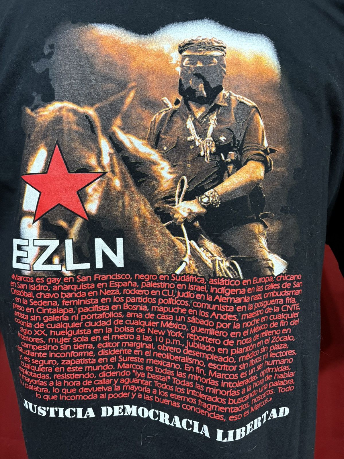 Vintage Vintage EZLN Zapatista Tshirt Mexican Uprising Revolt Grail Size US XL / EU 56 / 4 - 3 Thumbnail