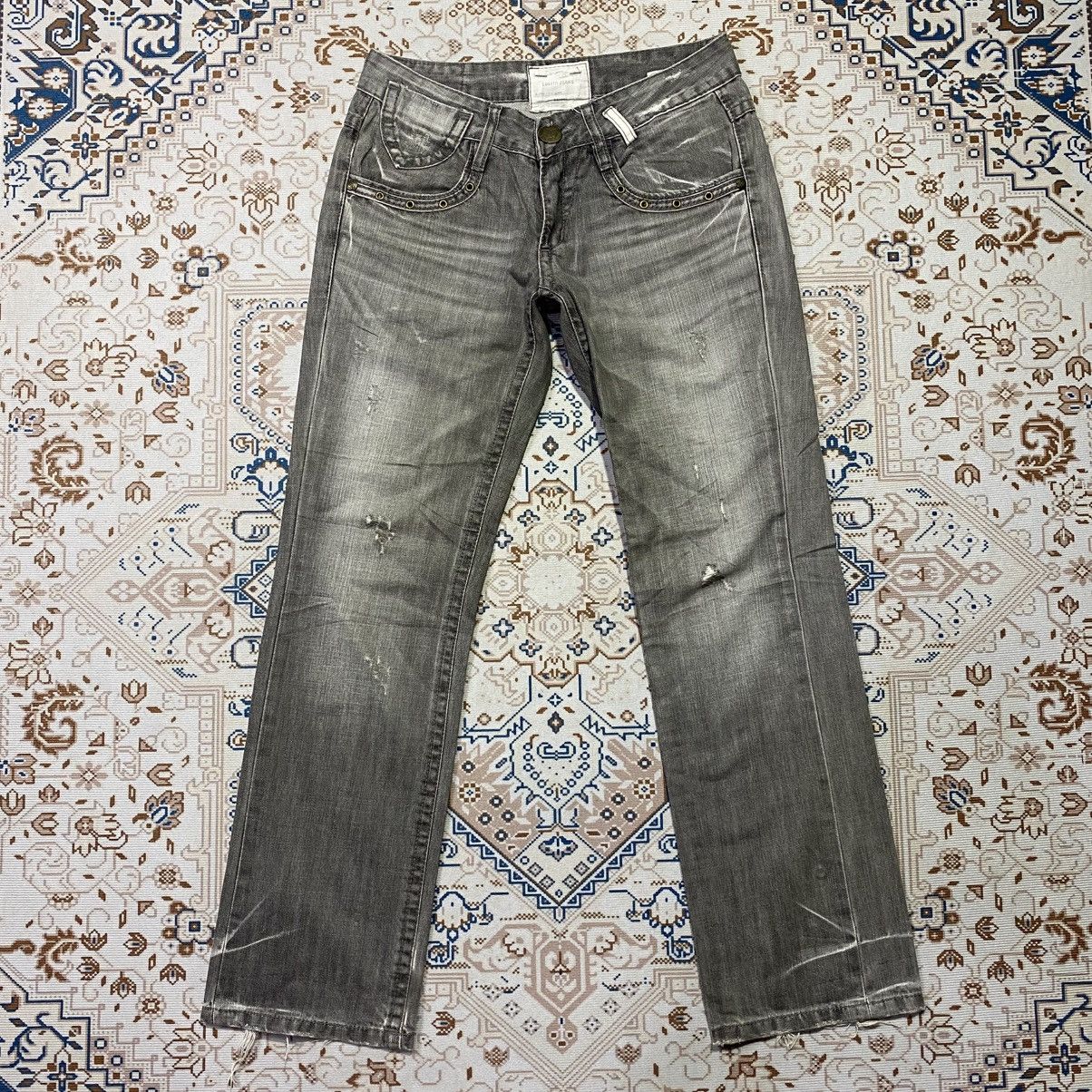 If Six Was Nine × Le Grande Bleu (L.G.B.) 2000s Y2K Lolita Jeans Crossback Grey Washed Jeans Size US 30 / EU 46 - 1 Thumbnail