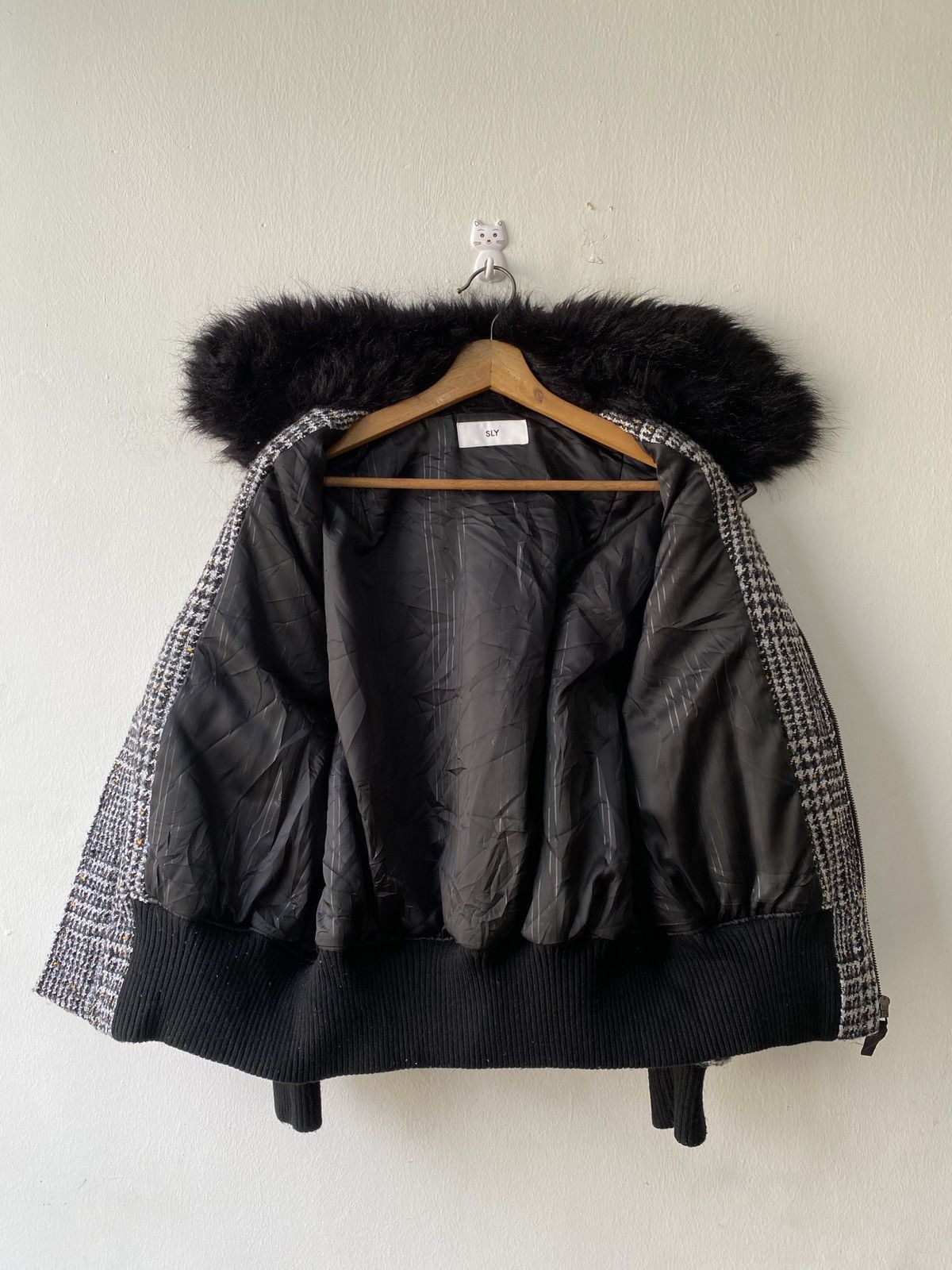 Japanese Brand × Le Grande Bleu (L.G.B.) SLY Japan Knit Wool Design Fur Zipper Jacket Size US L / EU 52-54 / 3 - 15 Thumbnail