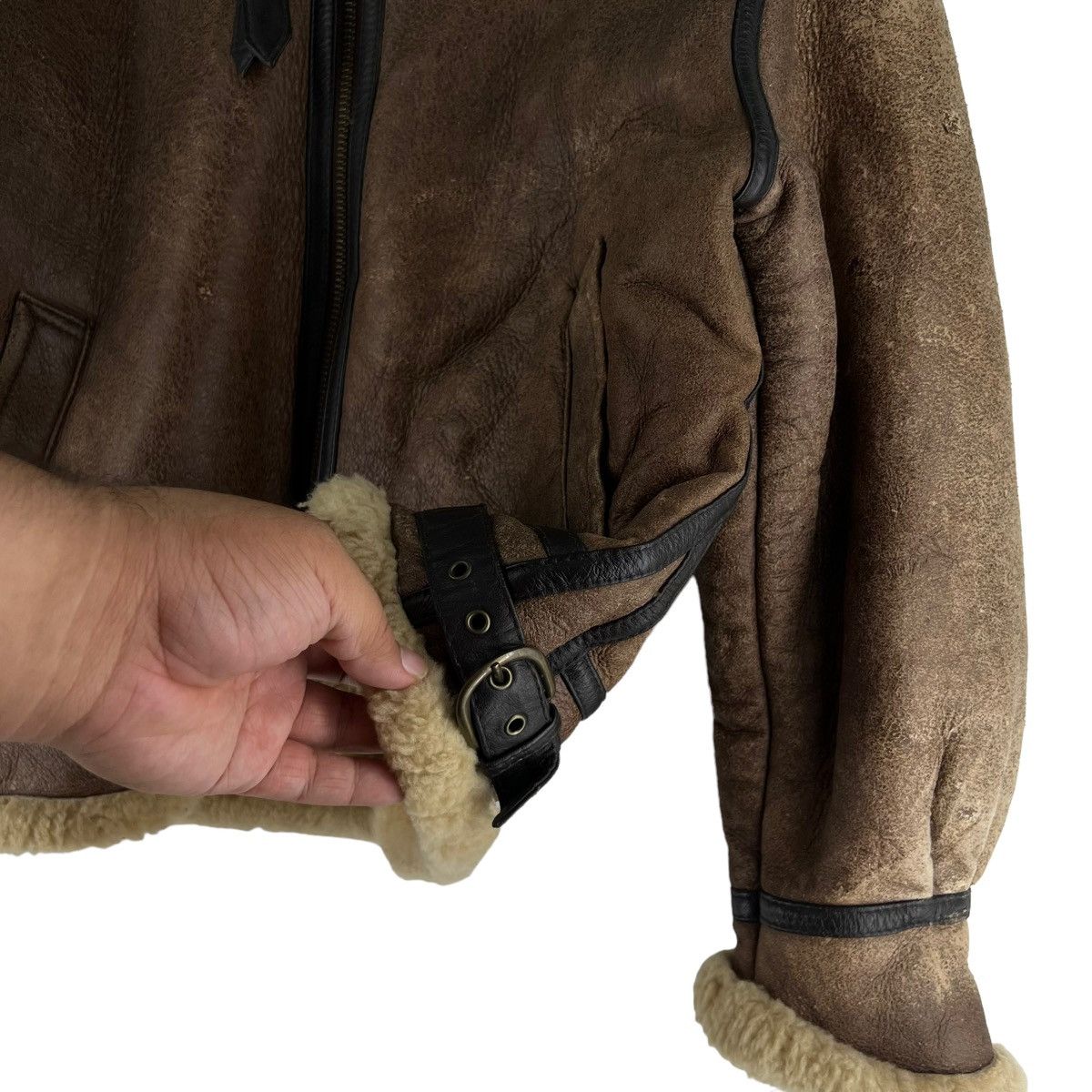 Other 🔥90’s VINTAGE SHEARLING LEATHER B 3 JACKET AVIREX DESIGN Size US L / EU 52-54 / 3 - 7 Thumbnail