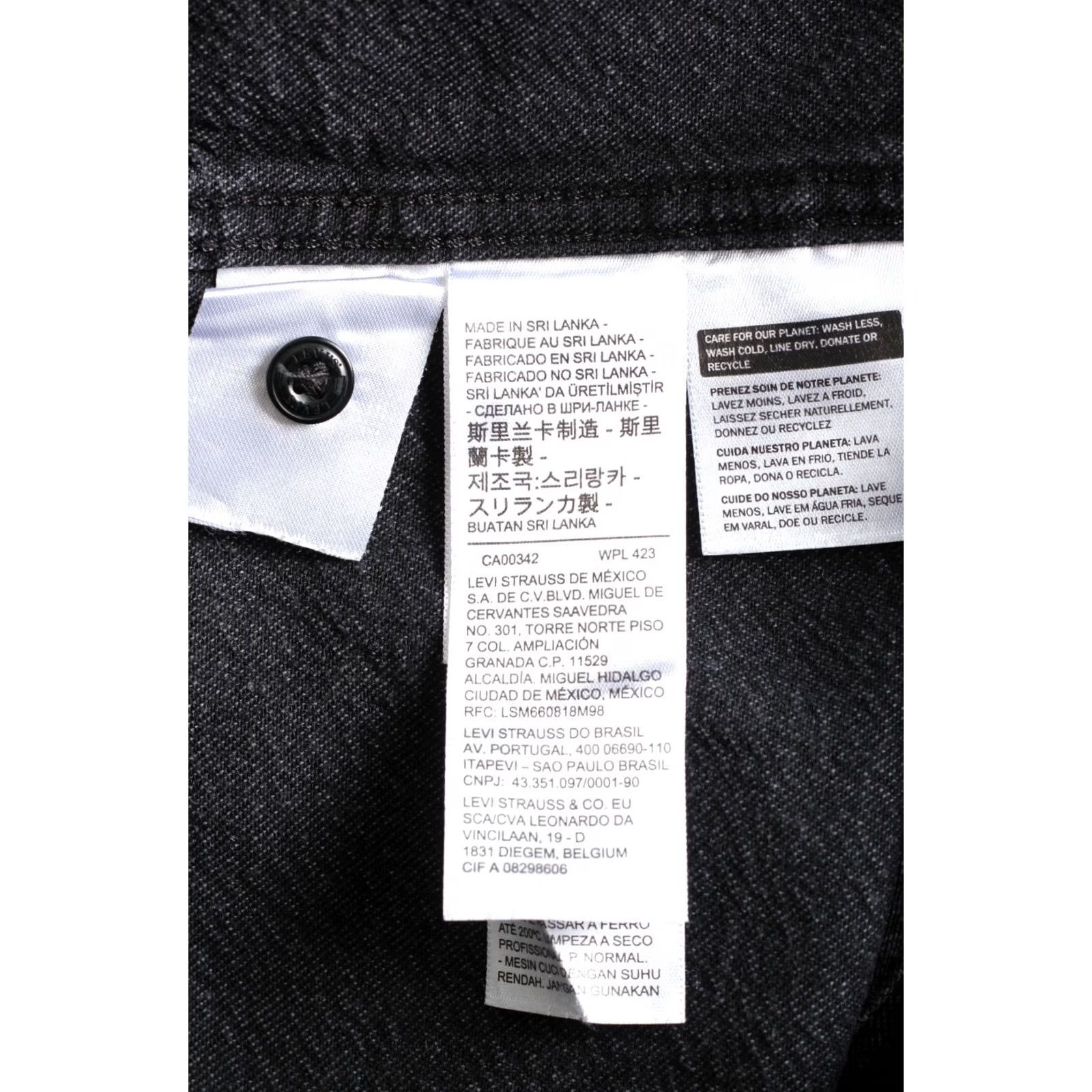 Levi's LEVI’S Barstow Western Denim Shirt Men S Regular Fit Long Sleeve Grey VR3494 Size US S / EU 44-46 / 1 - 6 Thumbnail