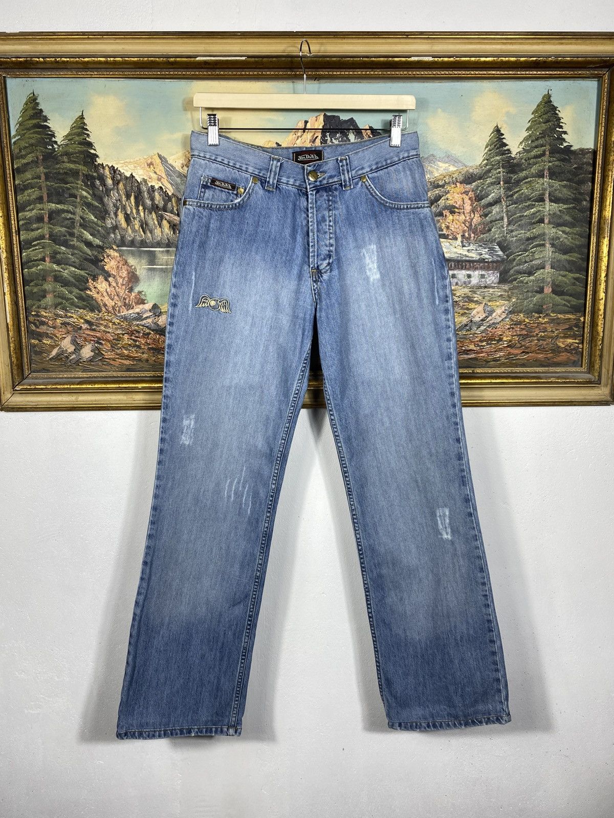 Vintage × Von Dutch Von Dutch Vintage Y2k Big Logo Denim Jeans Trousers Pants Size 32" / US 10 / IT 46 - 5 Thumbnail