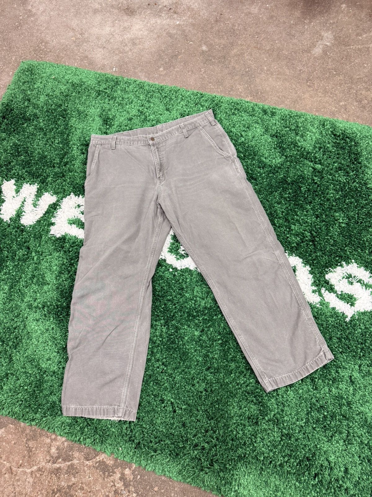 Carhartt × Vintage 2009 Carhartt Forest Green Painter Carpenter Cargo Pants 40 Size US 40 / EU 56 - 4 Thumbnail