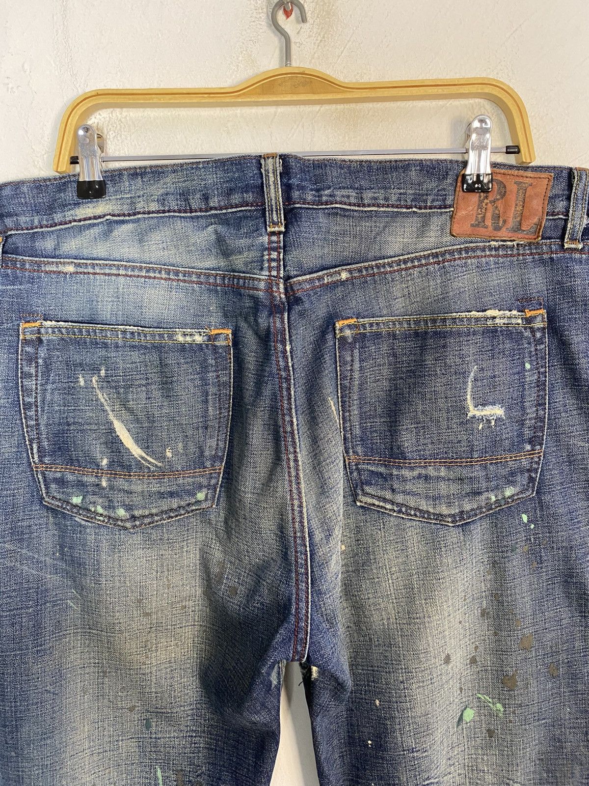 Ralph Lauren Ralph Lauren Distressed Denim Jeans Paint Splatter Size 39 Size US 39 - 7 Thumbnail