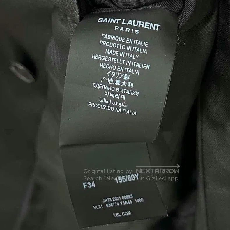 Saint Laurent Paris Saint Laurent Paris Black Smoking Jacket Size XXS / US 00 / IT 34 - 6 Thumbnail