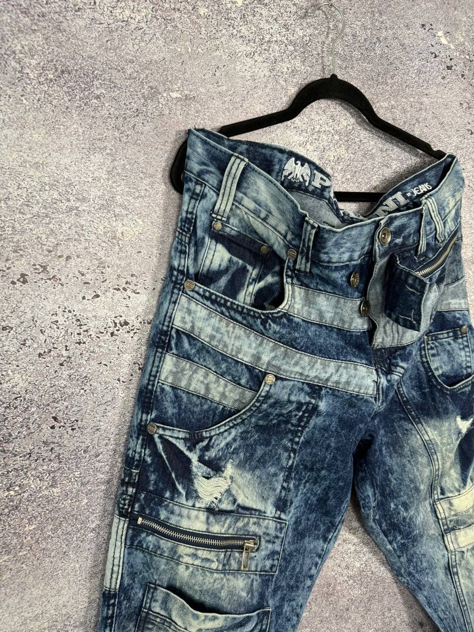 Designer × Japanese Brand × Vintage PEVIANI Jeans Men's Size 38 Moto Acis Wash Straight Size US 38 / EU 54 - 5 Thumbnail
