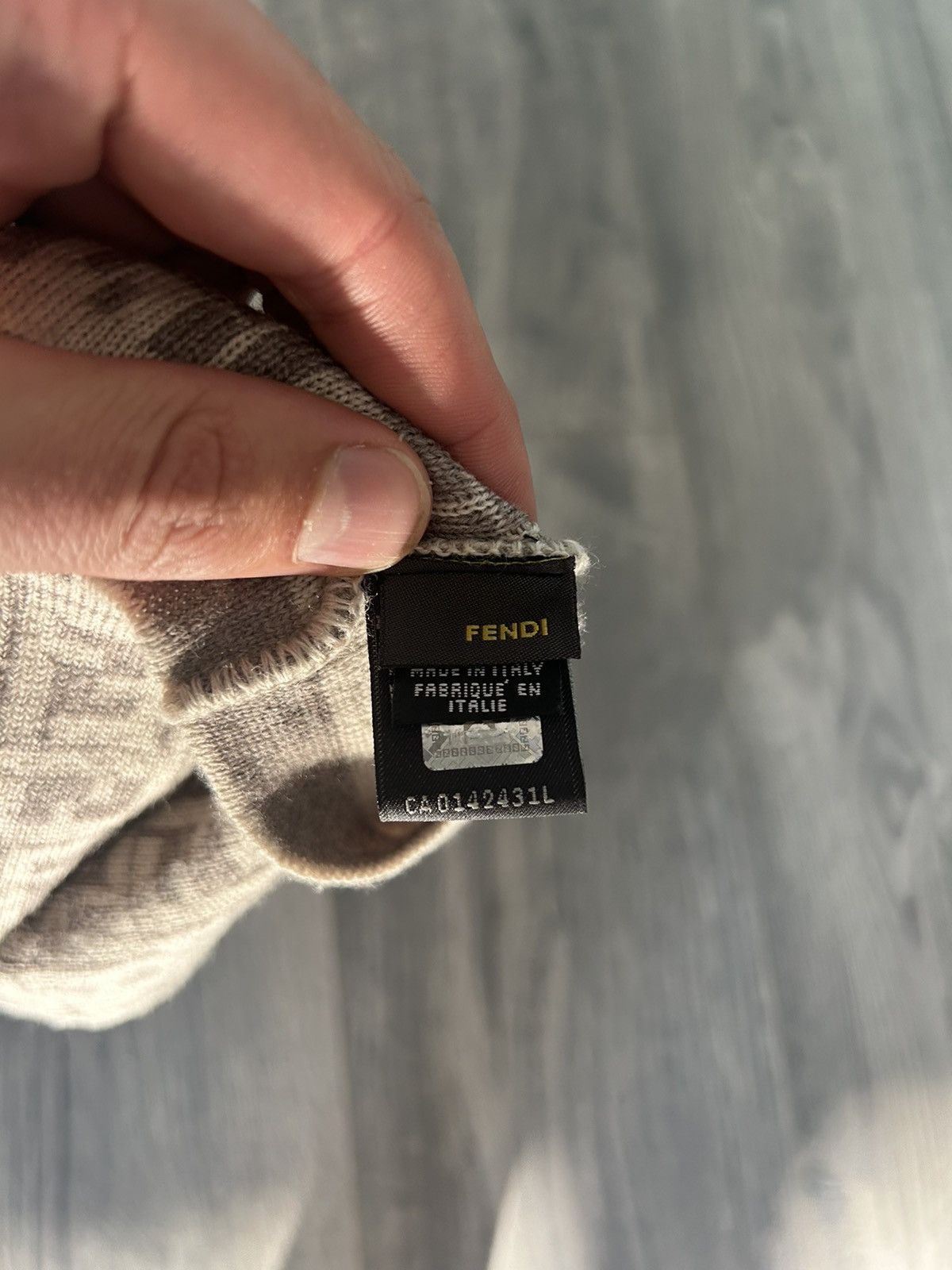 Fendi FF Zucca Monogram 100% Wool Beanie Size ONE SIZE - 4 Thumbnail