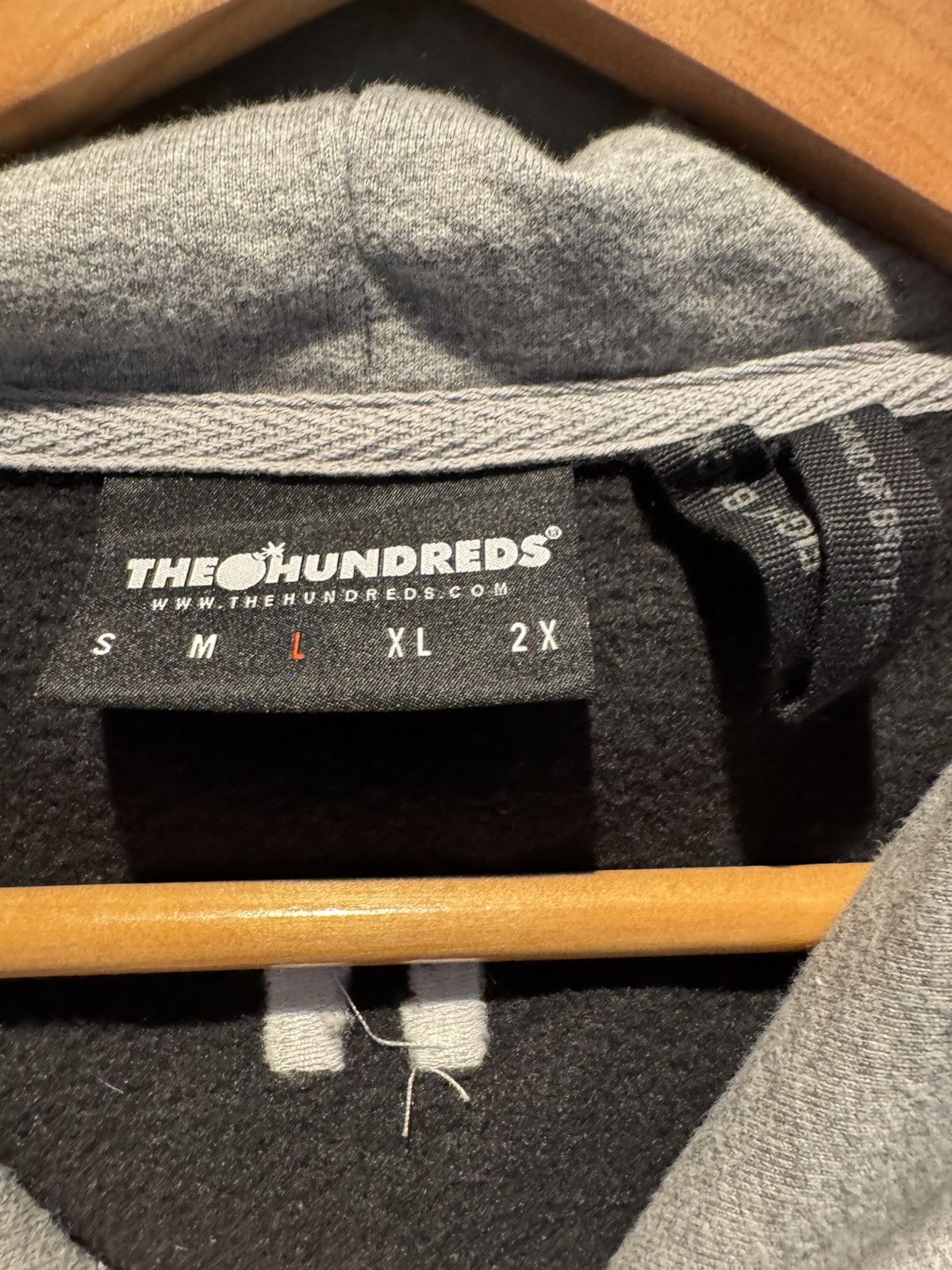 The Hundreds The Hundreds 2010s Black Grey Tonal Block Hoodie Size US L / EU 52-54 / 3 - 4 Thumbnail