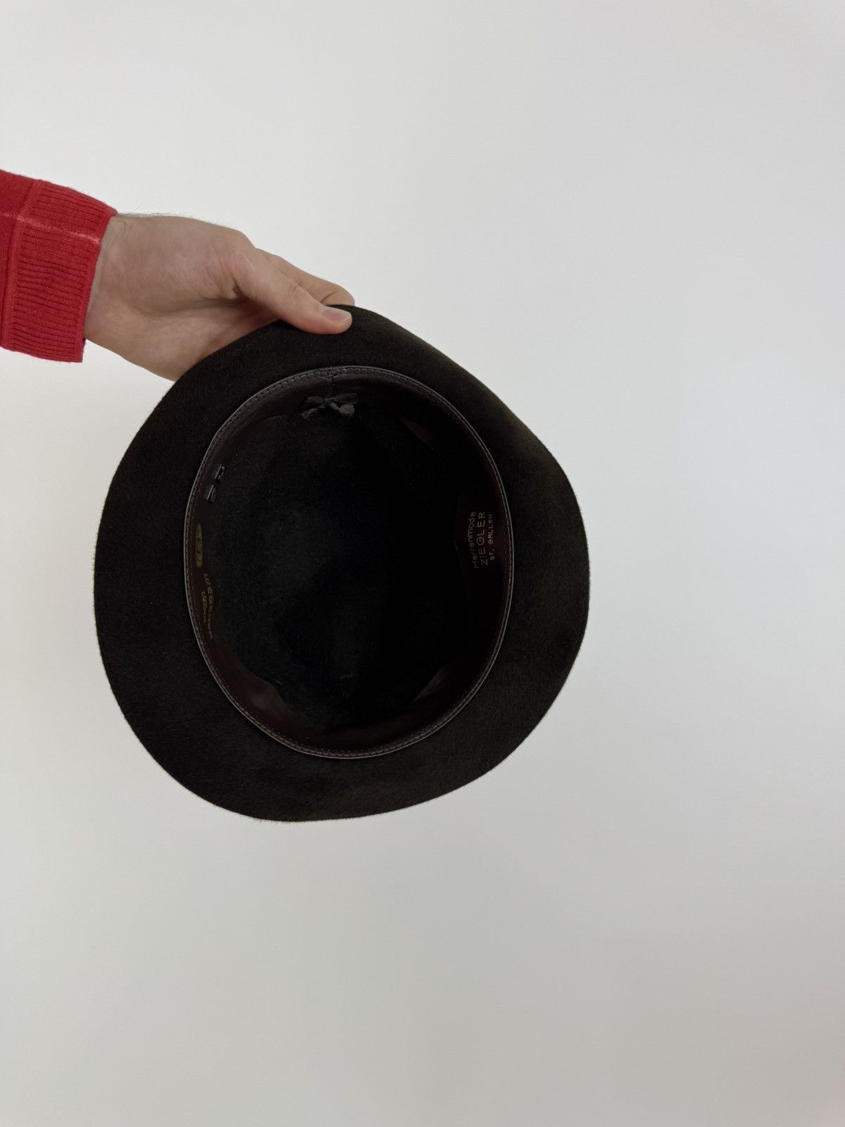 Designer × Vintage Mens brimmed hat WEGENER Velour Vintage Handmade Size 54-55 Size ONE SIZE - 13 Thumbnail