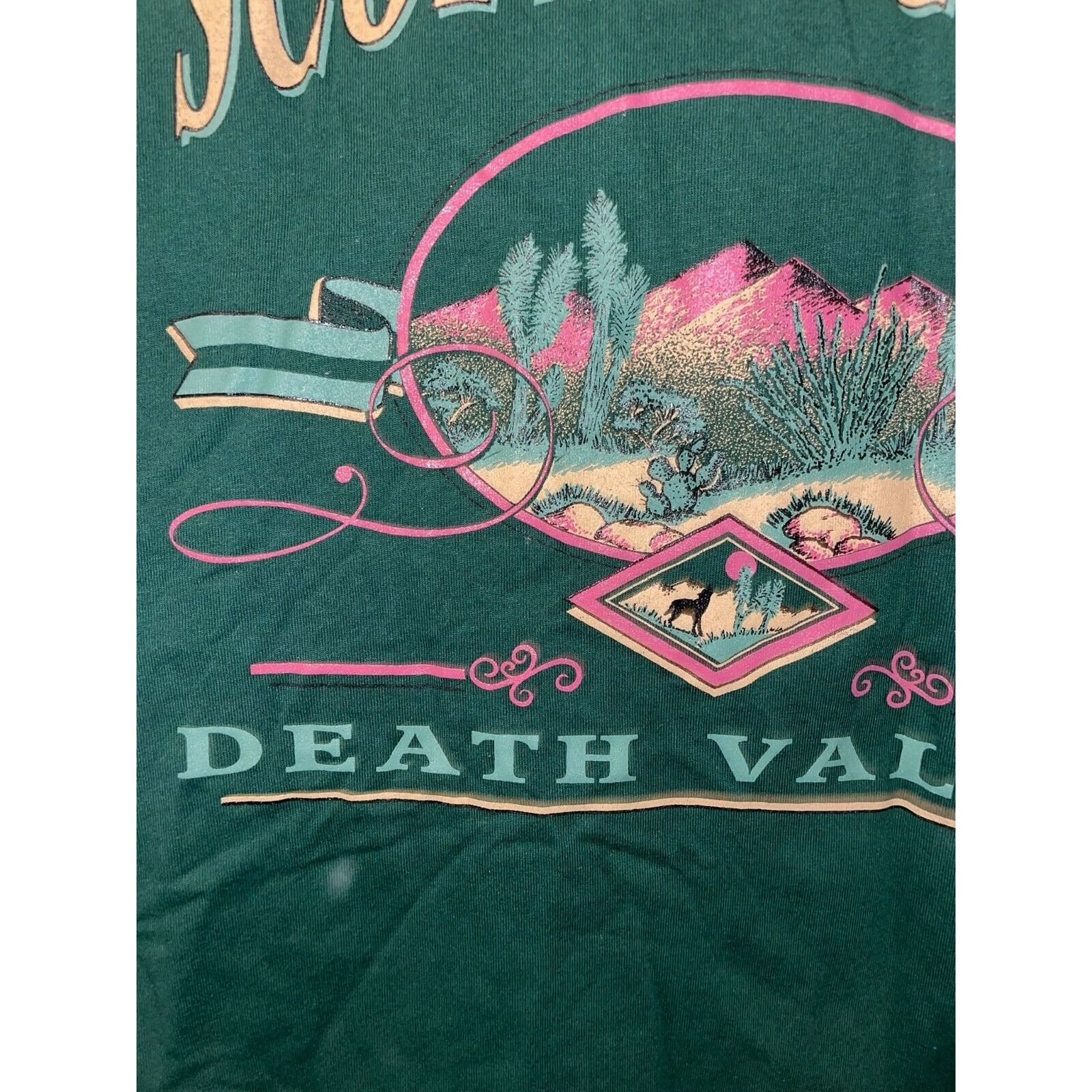 Jerzees Vintage Scottys Castle Shirt Death Valley Green Tee VTG 90s Size US L / EU 52-54 / 3 - 6 Thumbnail