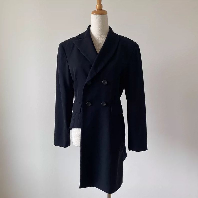 Yohji Yamamoto 1980s Yohji Yamamoto Black Tail Jacket- DMC Size US S / EU 44-46 / 1 - 1 Thumbnail