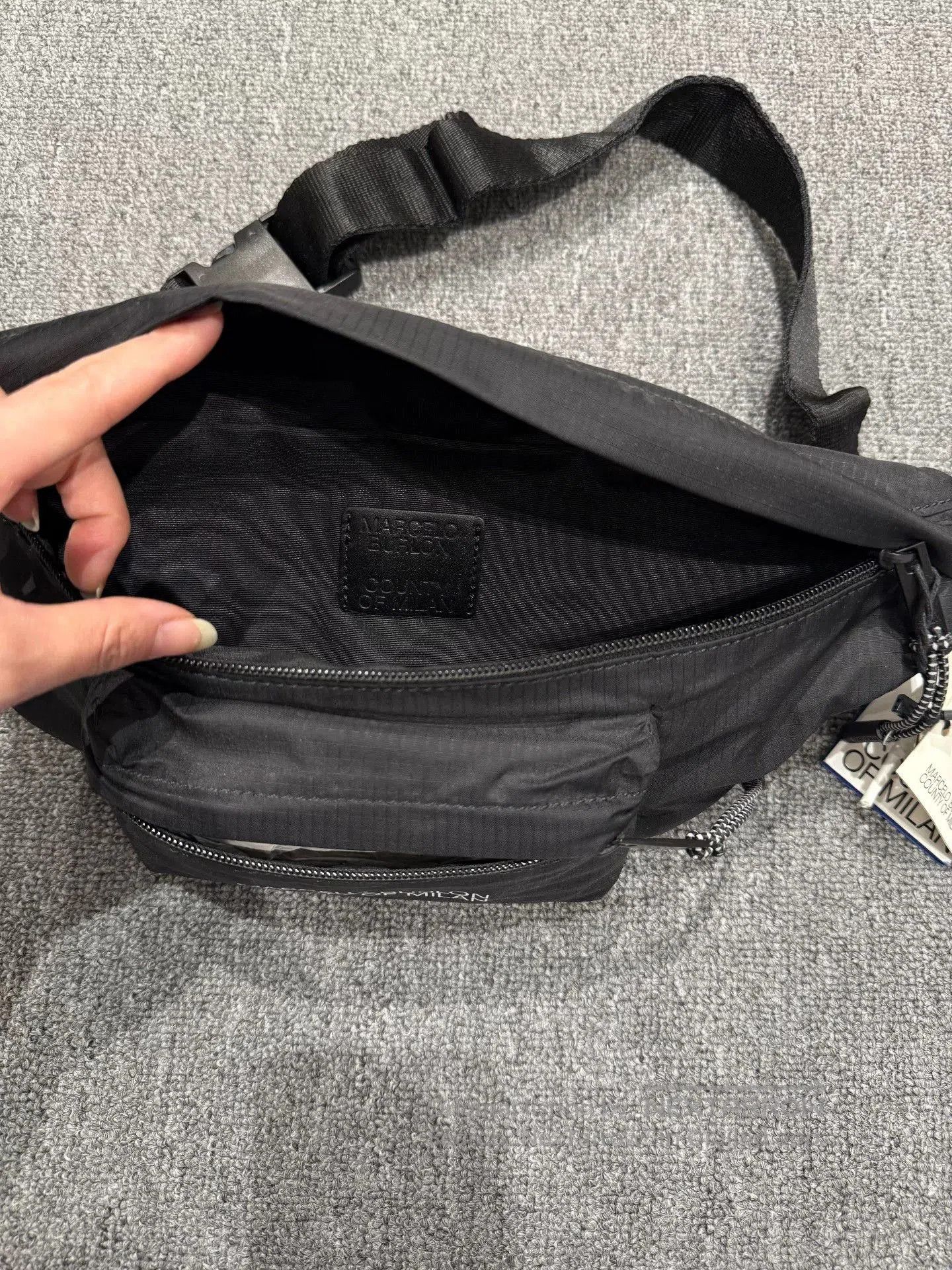 Marcelo Burlon Marcelo Burlon Black Waist Bag. Size ONE SIZE - 4 Thumbnail
