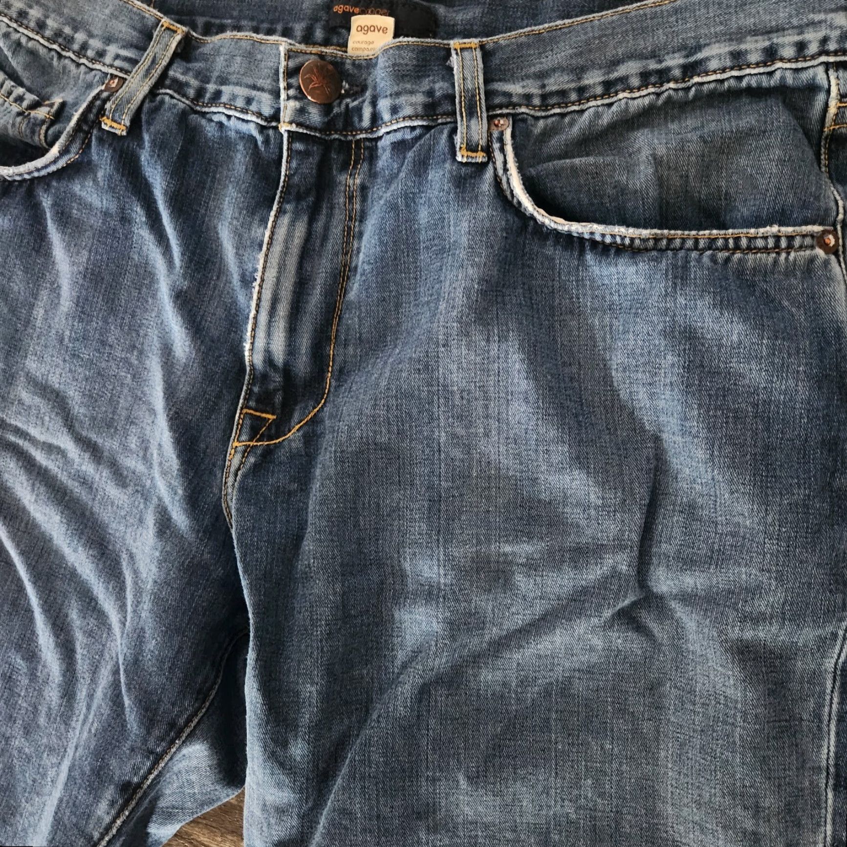 Vintage Agave Jeans Mens 36x31 Classic Straight Blue Made In USA Casual Size US 36 / EU 52 - 2 Thumbnail