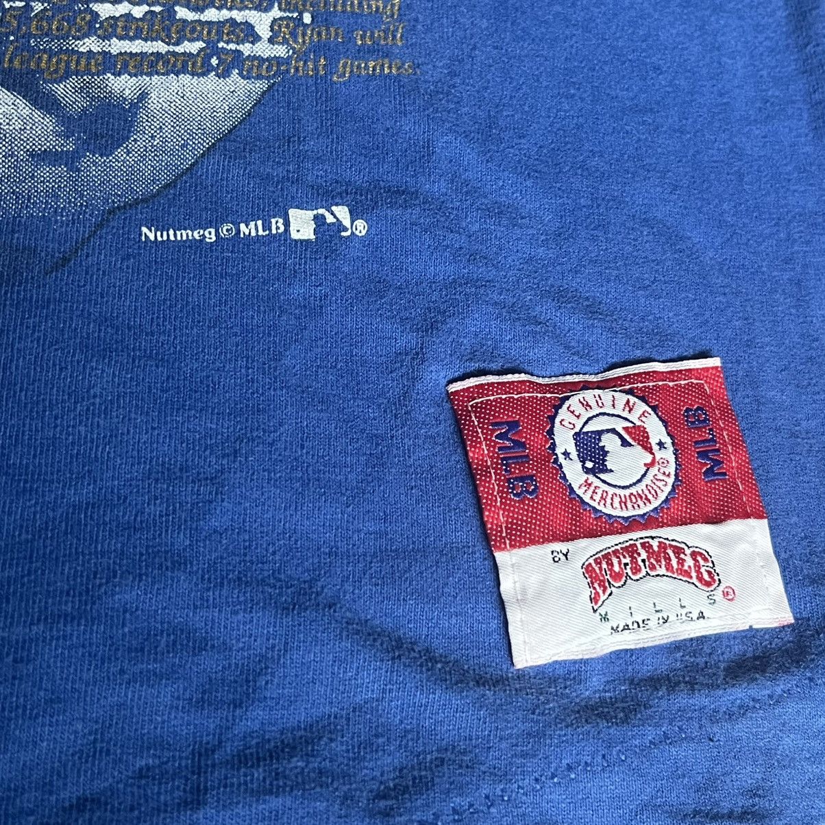 MLB × Nutmeg × Vintage Vintage 90s Nolan Ryan Texas Rangers Nutmeg Graphic T Shirt Size US S / EU 44-46 / 1 - 7 Thumbnail