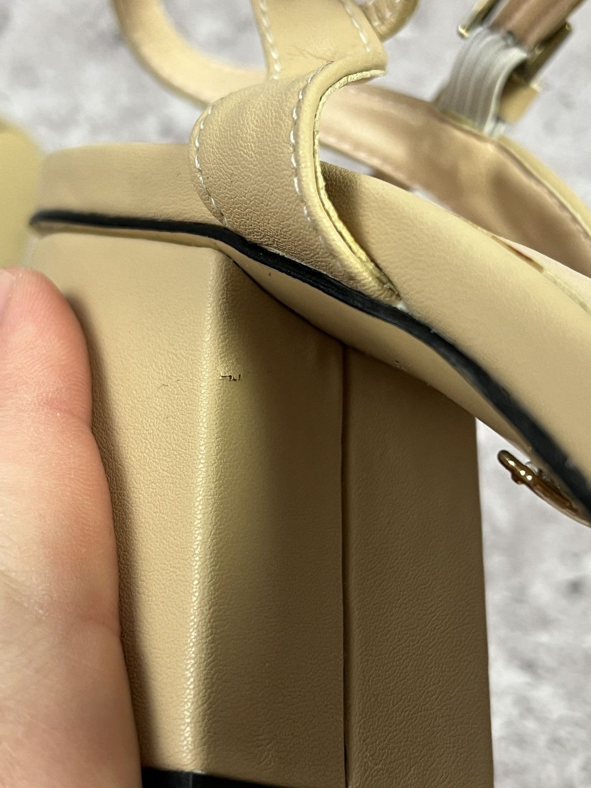 Gucci Gucci Marmont Block Heel Sandals Beige Leather GG Logo🇮🇹Heels Size US 8 / IT 38 - 10 Thumbnail