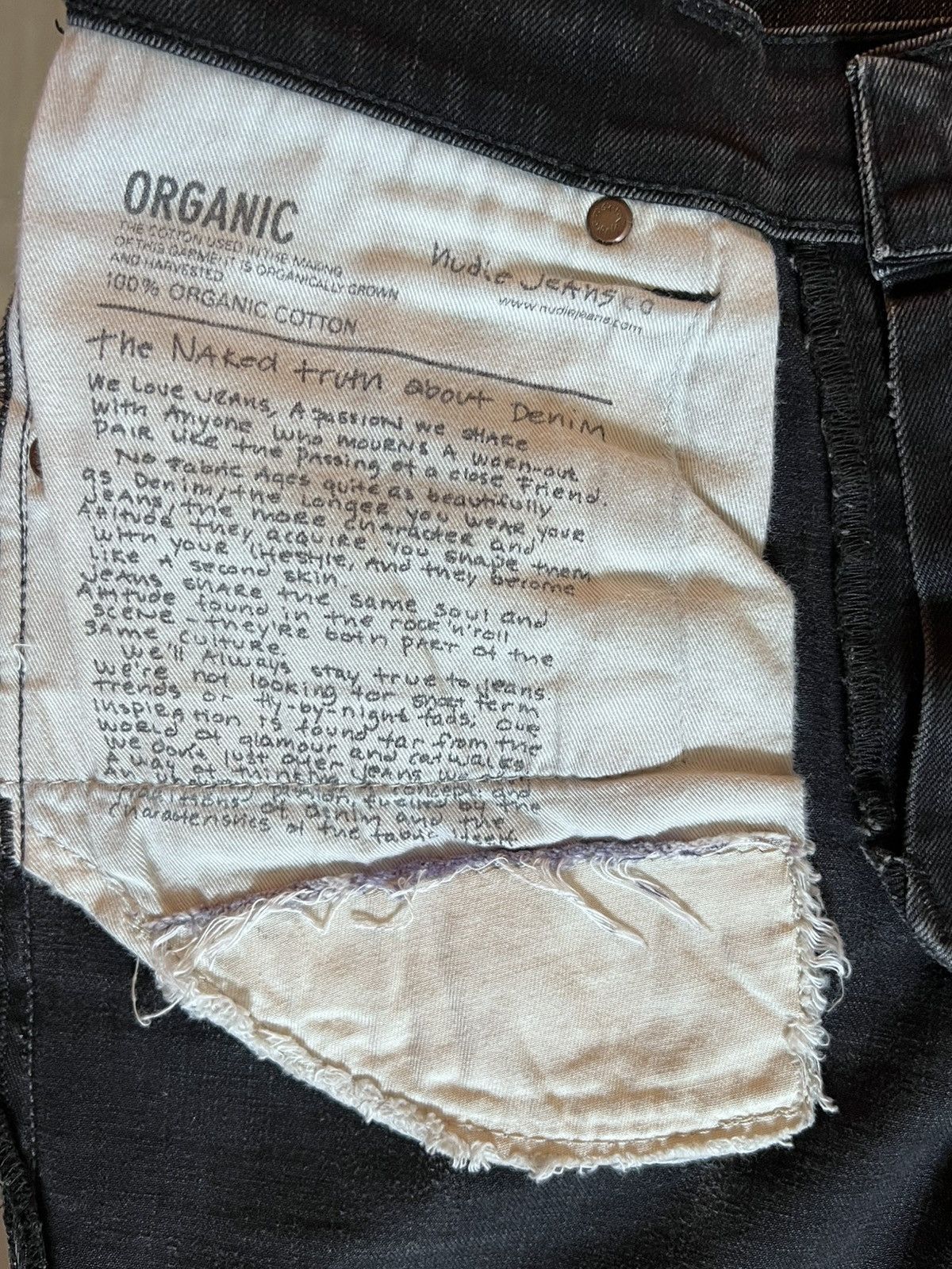 Nudie Jeans Nudie Grim Tim Re-Use Program Denim Jeans Size US 30 / EU 46 - 7 Thumbnail