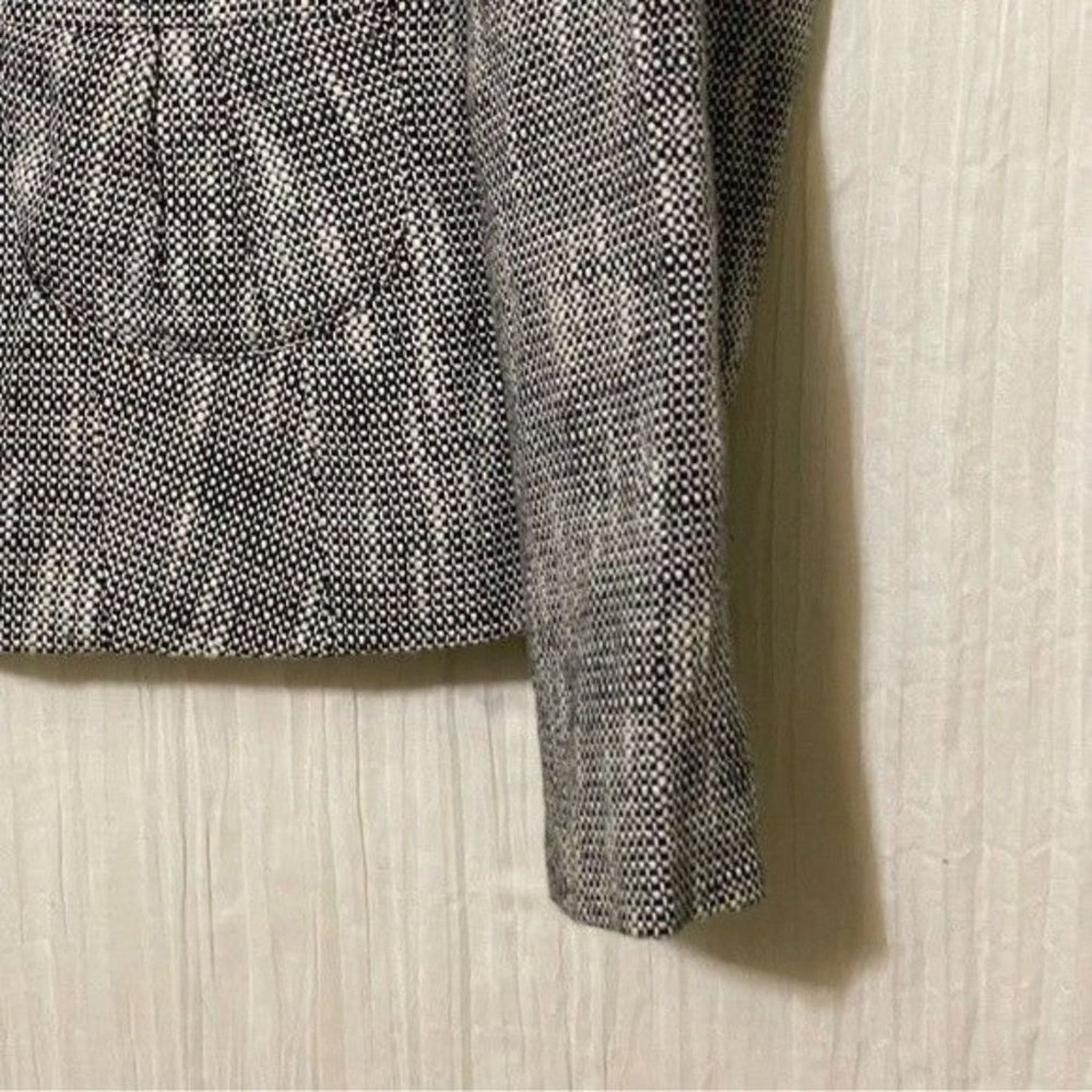 Loft Loft · 6P · Black White Tweed Jacket · Lined Career Blazer Size M / US 6-8 / IT 42-44 - 4 Thumbnail