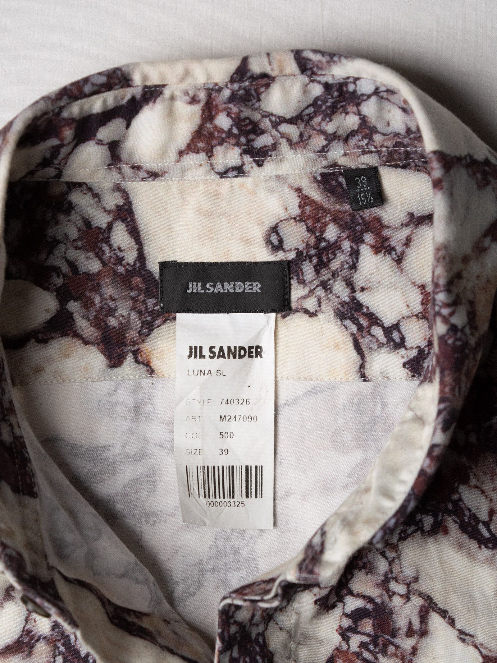 Jil Sander Jil Sander by Raf Simons - A/W 2008 - marble shirt Size US S / EU 44-46 / 1 - 7 Thumbnail