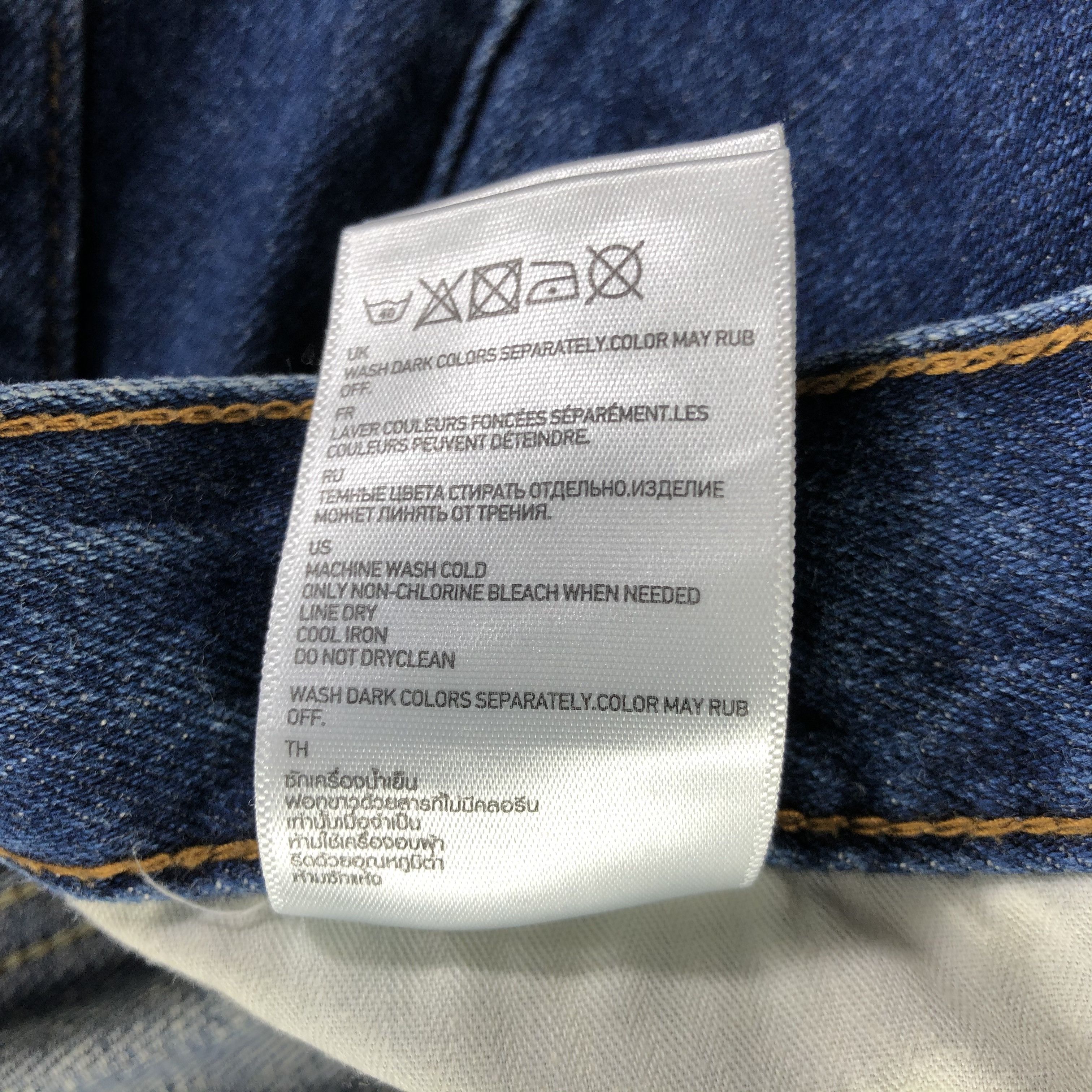 Japanese Brand Blue Wash Uniqlo Jeans Straight Redline Denim -J2715 Size US 31 - 10 Thumbnail