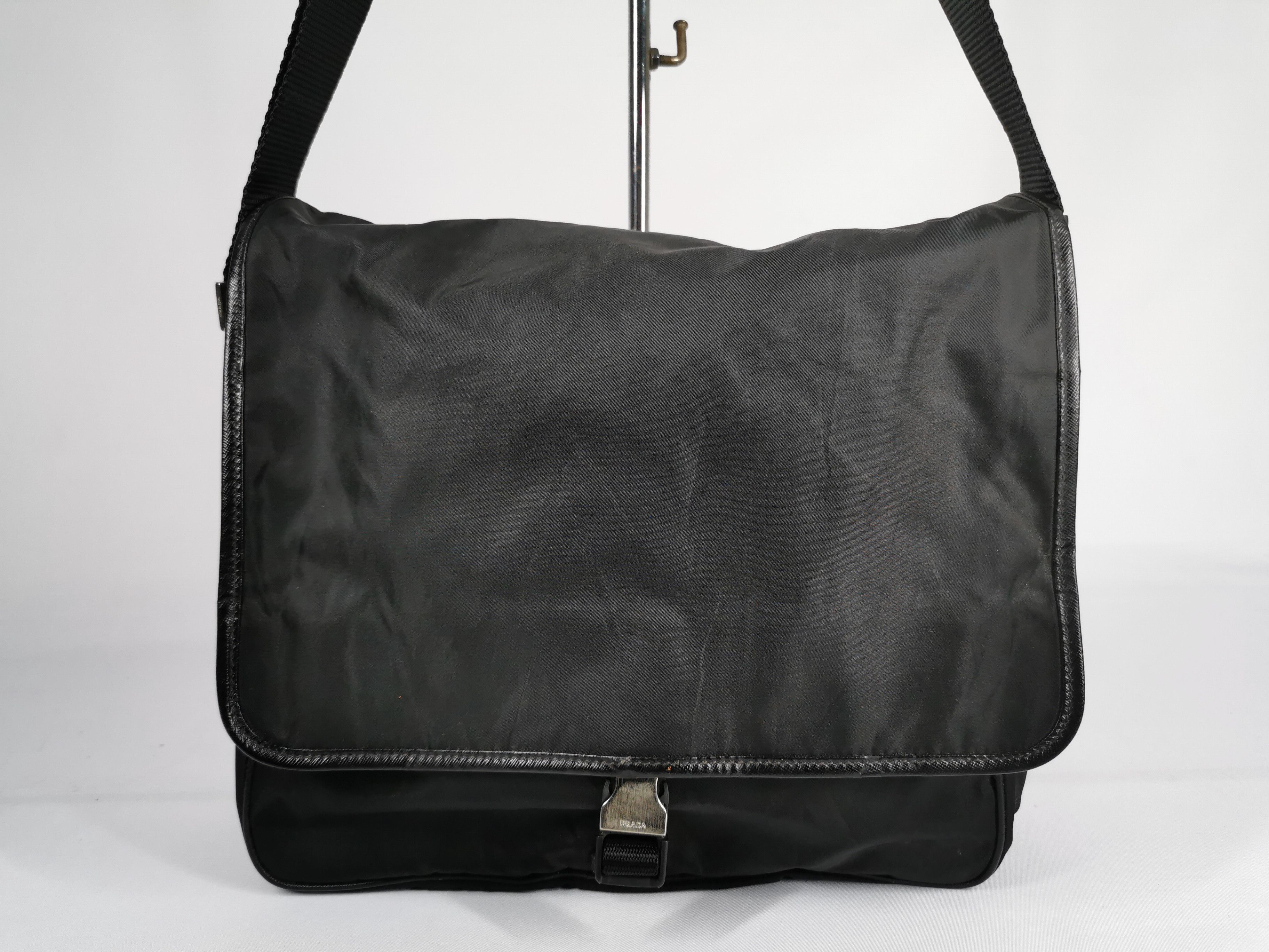 Prada Prada Messenger Tessuto Black Nylon Crossbody Shoulder Bag Size ONE SIZE - 1 Thumbnail