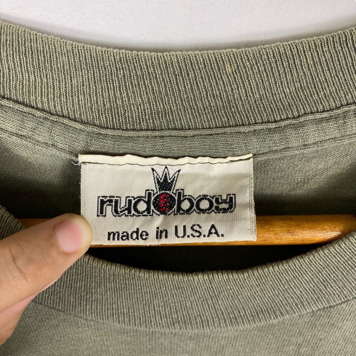 Vintage Vintage 90's RUDEBOY STYLEE Booya Jazz Sun Faded Tee Shirt Size US L / EU 52-54 / 3 - 7 Thumbnail