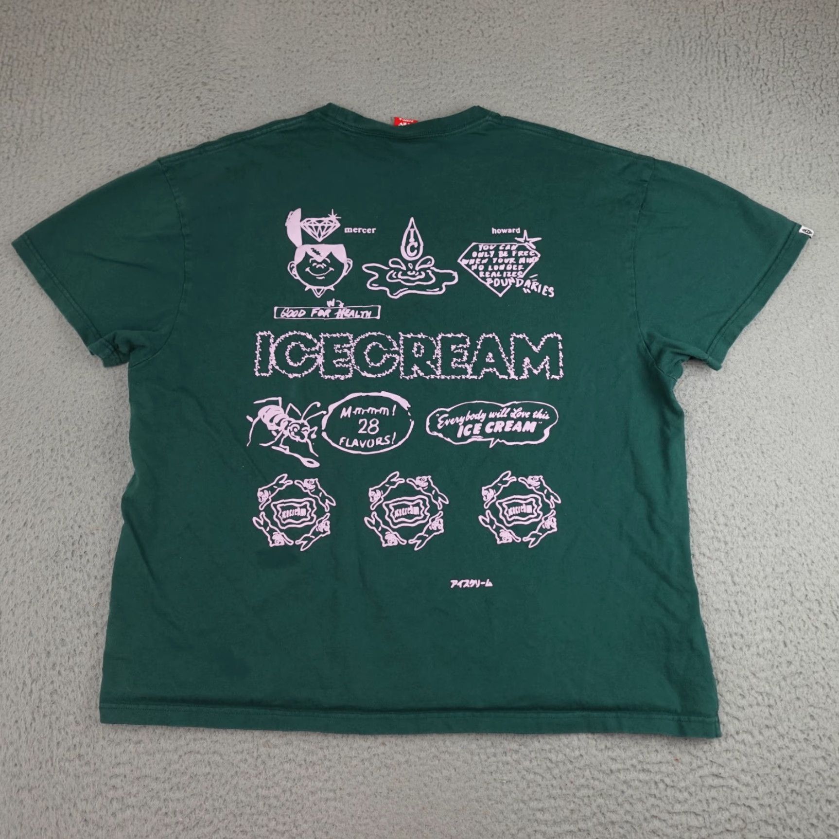 Vintage Ice Cream Shirt Mens 3X Green Good For Health Graphic Hip Hop Y2K Double-Sided Size US XXL / EU 58 / 5 - 2 Thumbnail