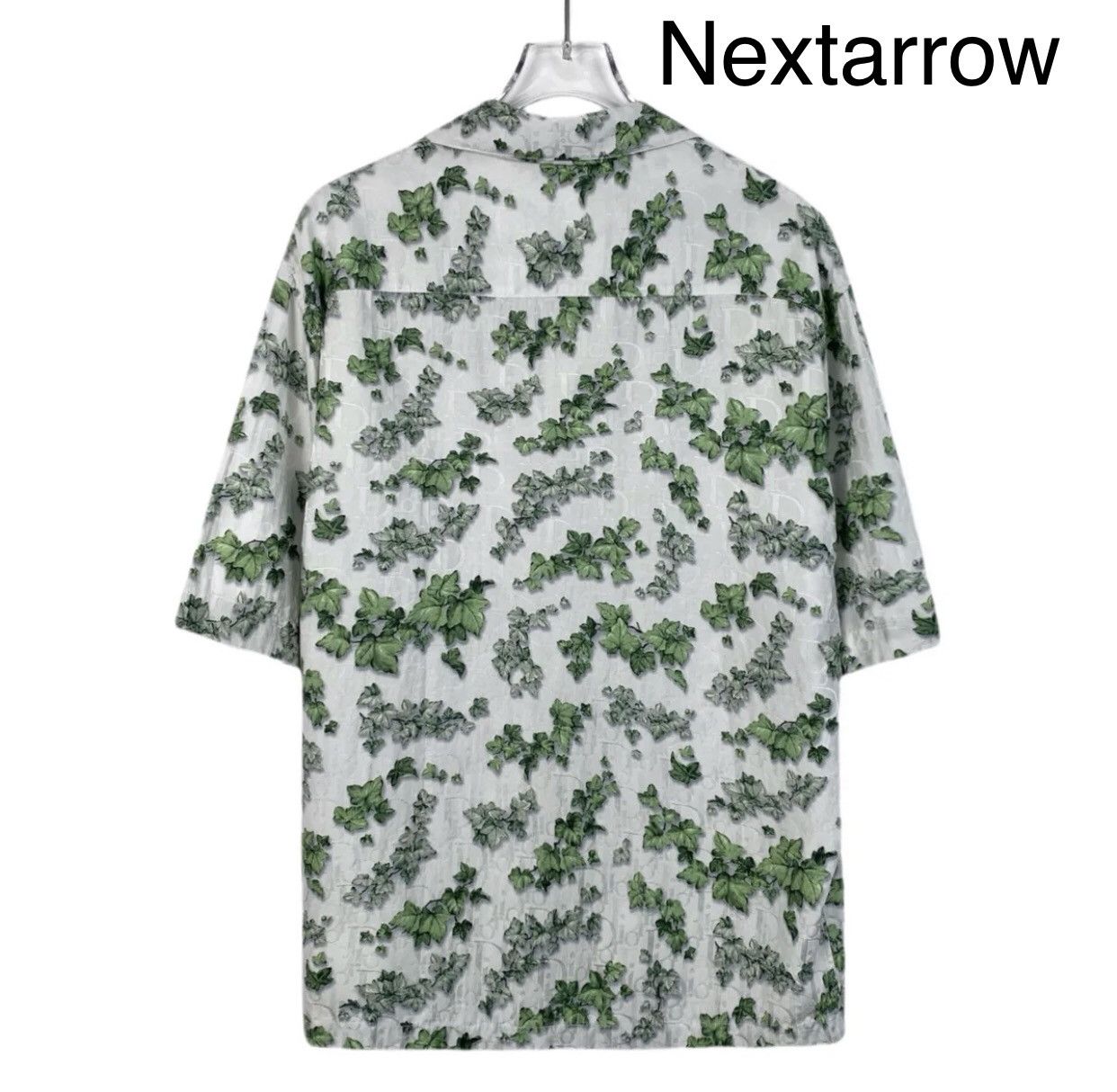 Dior Dior Green Logo Dark Pattern Full Silk Short Sleeve Shirt Size US M / EU 48-50 / 2 - 2 Thumbnail