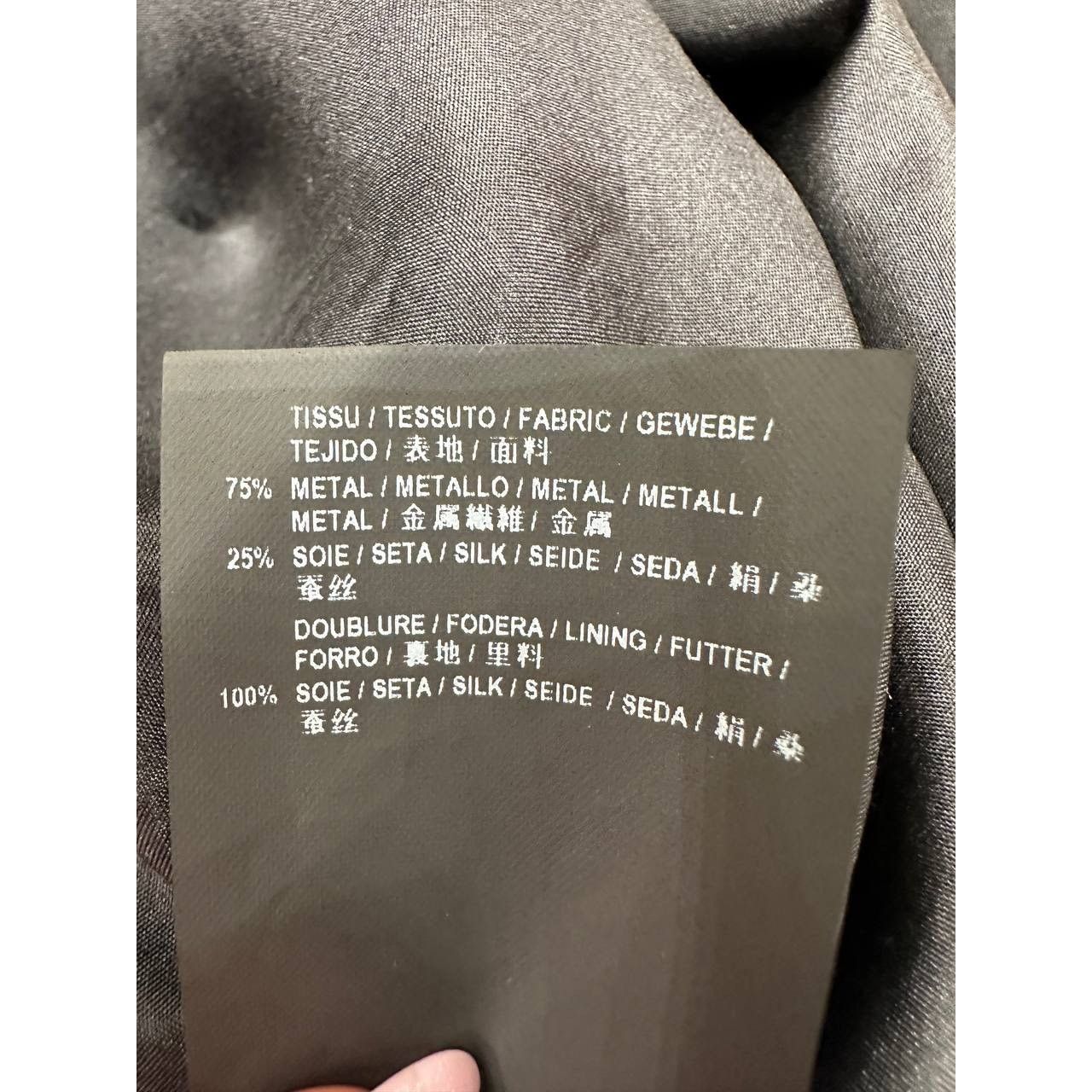 Saint Laurent Paris Saint Laurent Metallic Printed Midi Dress - Size 38 Size S / US 4 / IT 40 - 6 Thumbnail