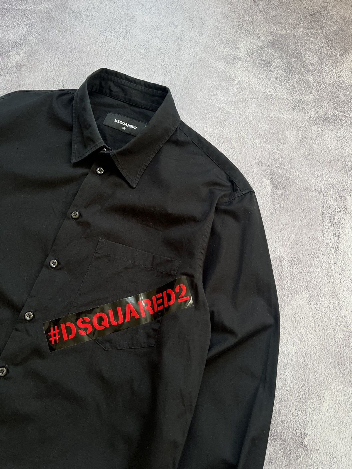 Dsquared2 Dsquared2 Cotton Black Shirt Men’s Size:52(L) Size US L / EU 52-54 / 3 - 4 Thumbnail