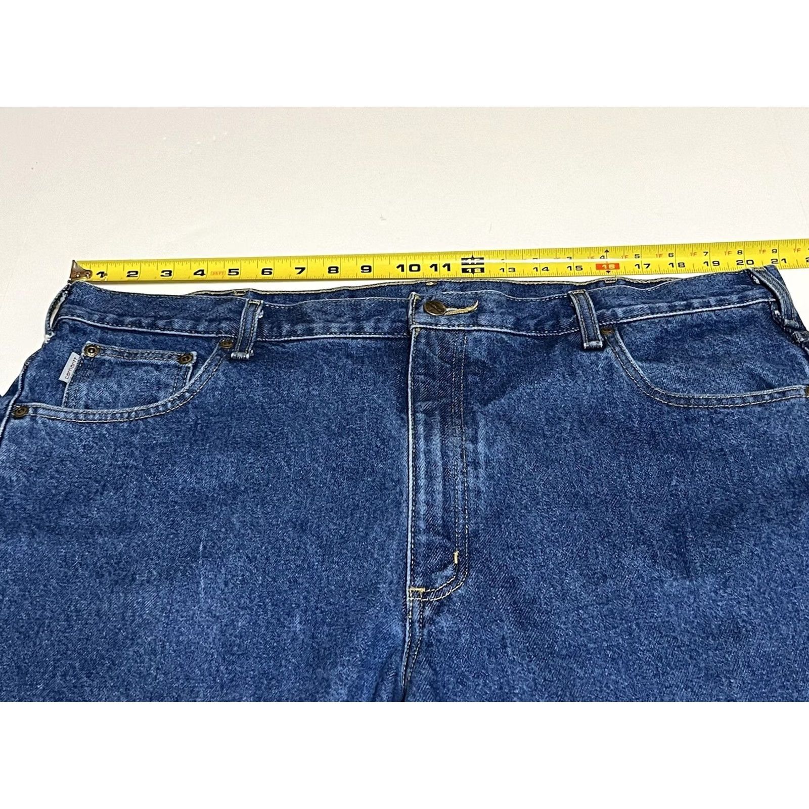 Carhartt Carhartt Jeans B160 DST Mens 42x30 Relaxed Fit Denim Blue Straight Work Pants Size US 42 / EU 58 - 3 Thumbnail