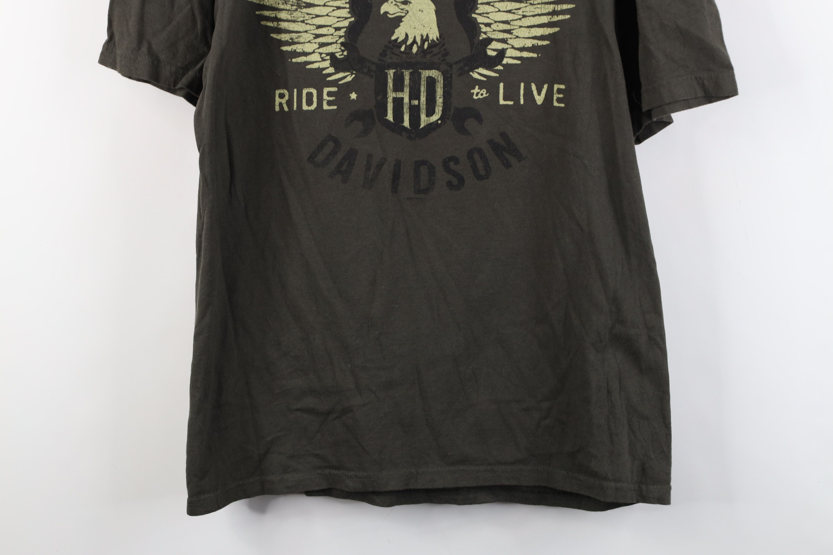 Harley Davidson Y2K Harley Davidson Spell Eagle Short Sleeve T-Shirt Green Size US L / EU 52-54 / 3 - 3 Thumbnail