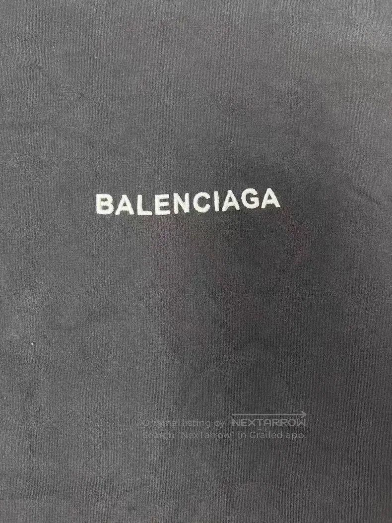 Balenciaga Balenciaga Distressed Fleece Short Sleeve T-shirt. Size US XS / EU 42 / 0 - 4 Thumbnail