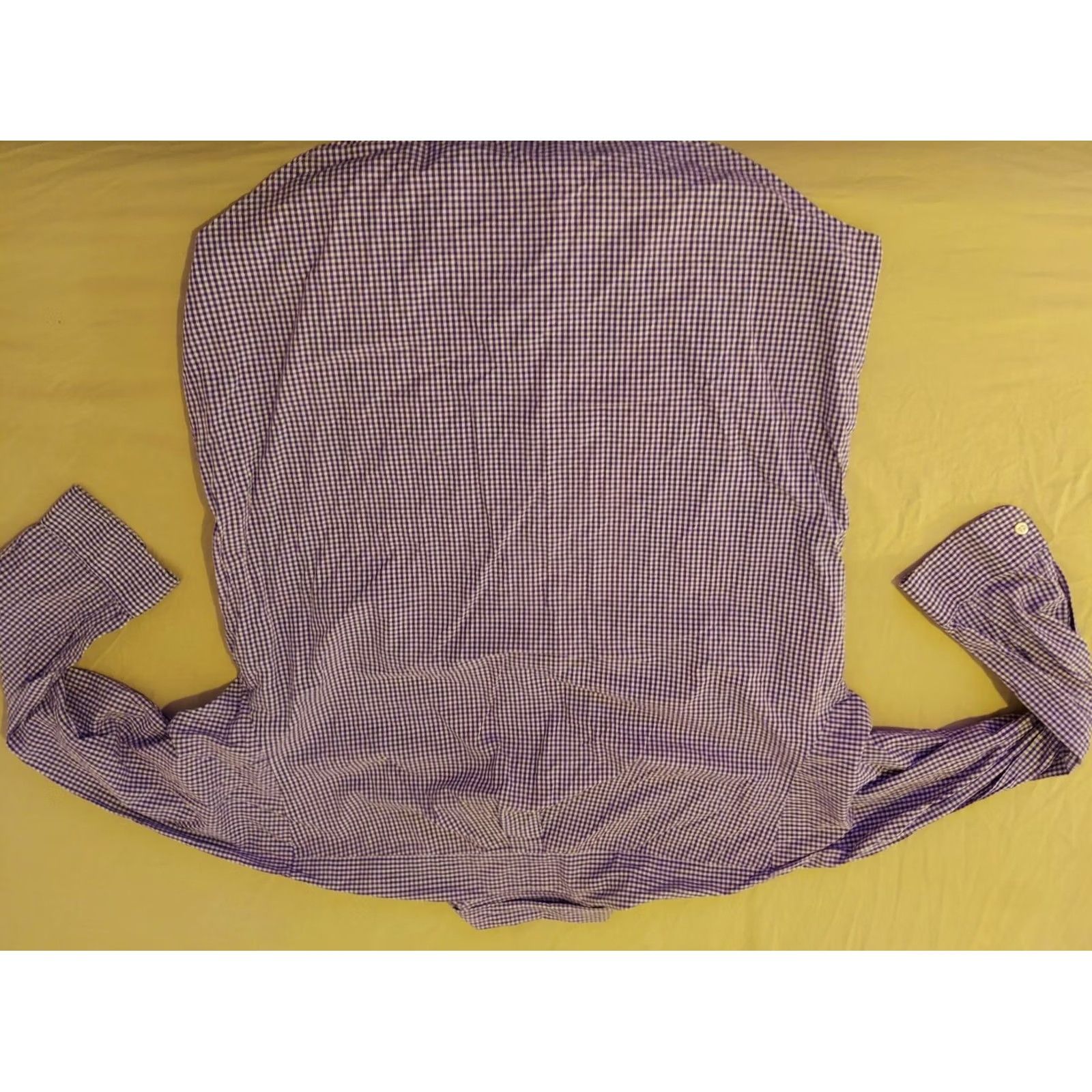 Polo Ralph Lauren Polo Ralph Lauren Shirt Mens L Purple Dress Button Cotton Size 42R - 7 Thumbnail