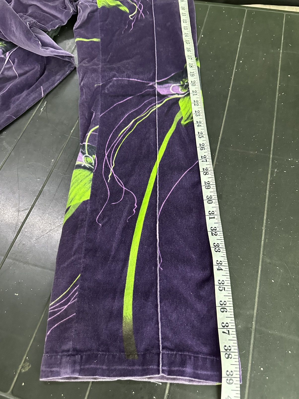Versace Versus Versace Purple Floral Jeans Couture Size 24" / US 00 / IT 34 - 12 Thumbnail