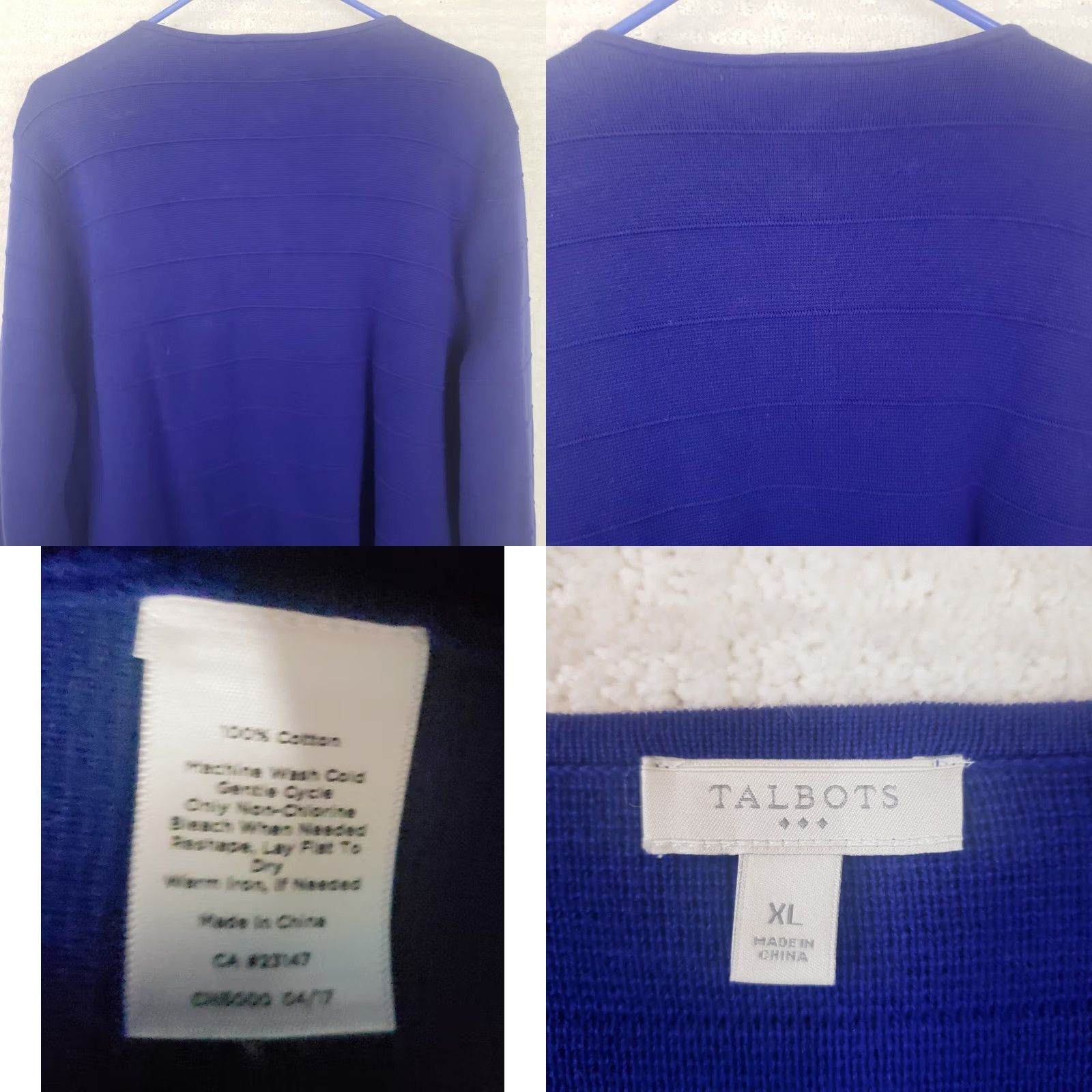 Talbots Talbots Sweater Womens XL Blue Women Pima Cotton Cardigan Size Light Open Front Size XL / US 12-14 / IT 48-50 - 8 Thumbnail