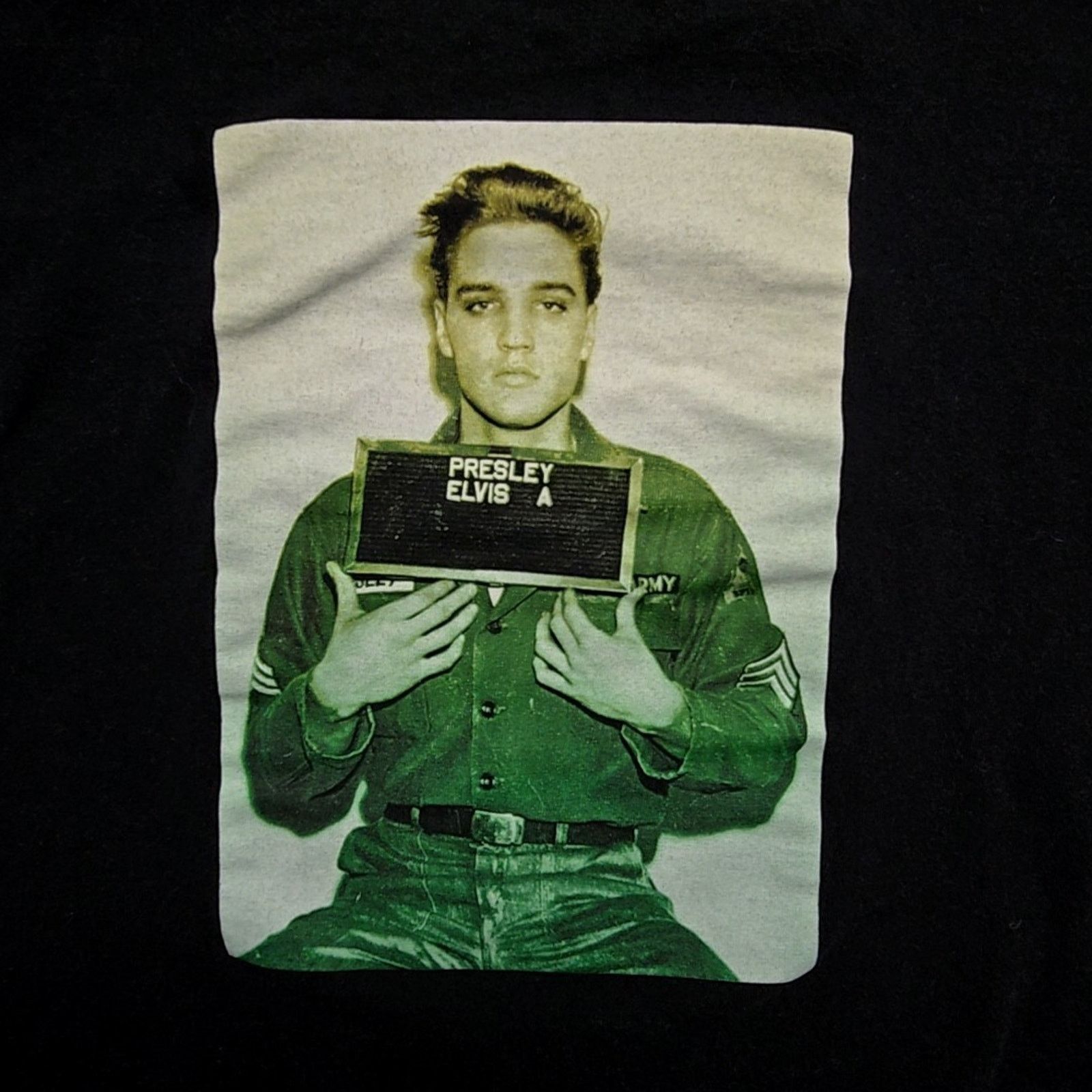 Other Elvis Presley Mugshot Shirt Mens Medium Black Graphic Tee Size US M / EU 48-50 / 2 - 2 Thumbnail