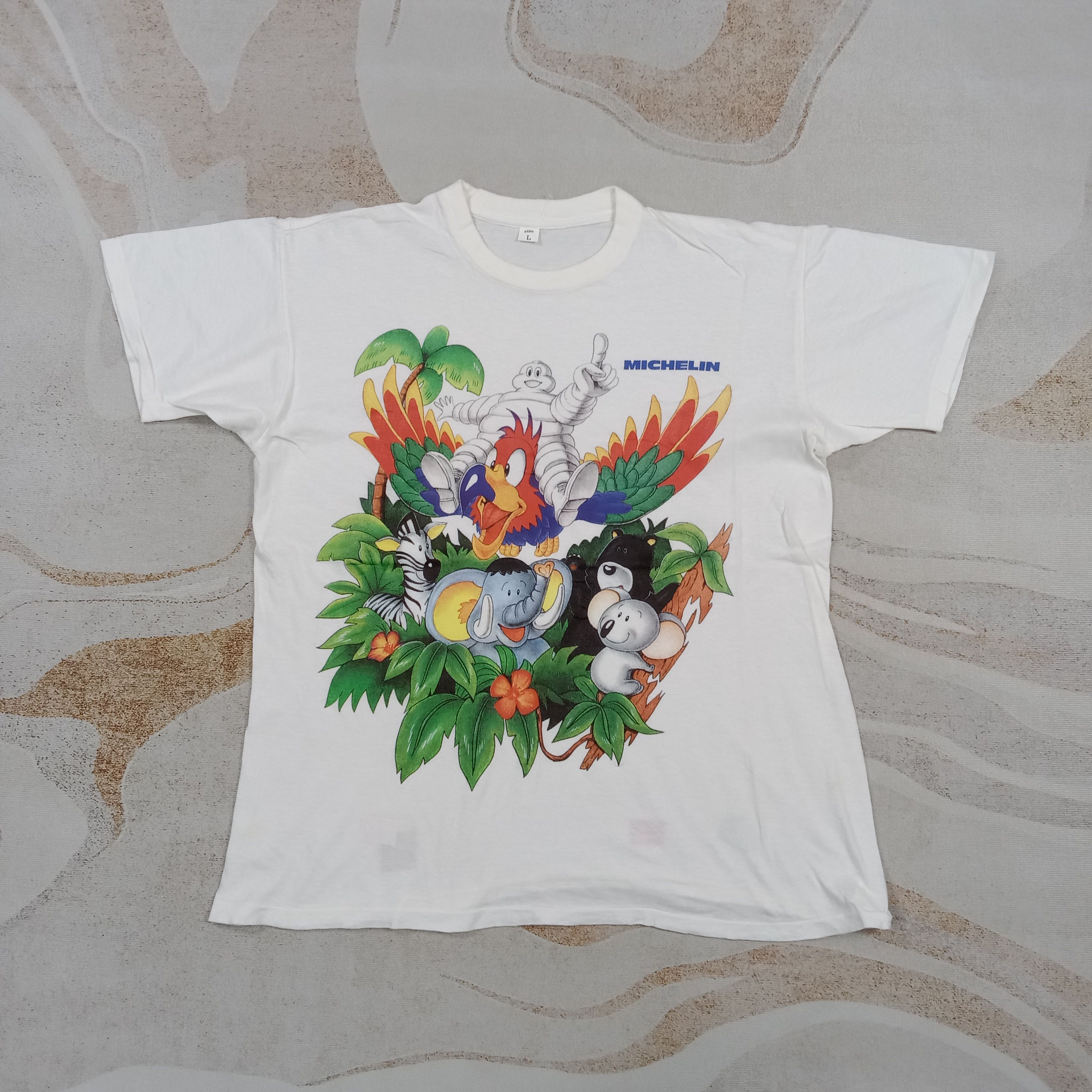 Vintage 90's Michelin Tyre Man Nature Graphic Tshirt C285N61 Size US L / EU 52-54 / 3 - 1 Thumbnail